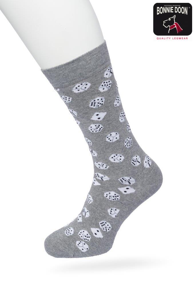 Dice Sock Medium grey heather