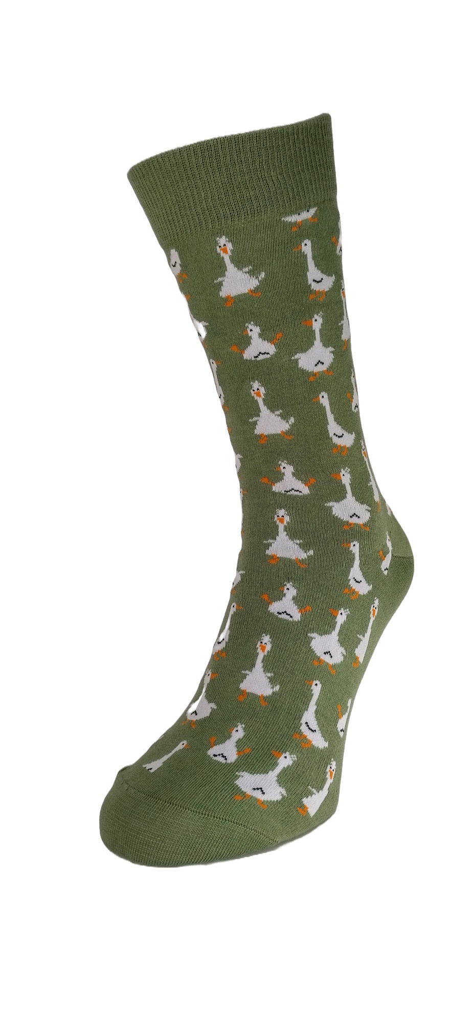 Funny Goose Sock Laurel Wreath Green