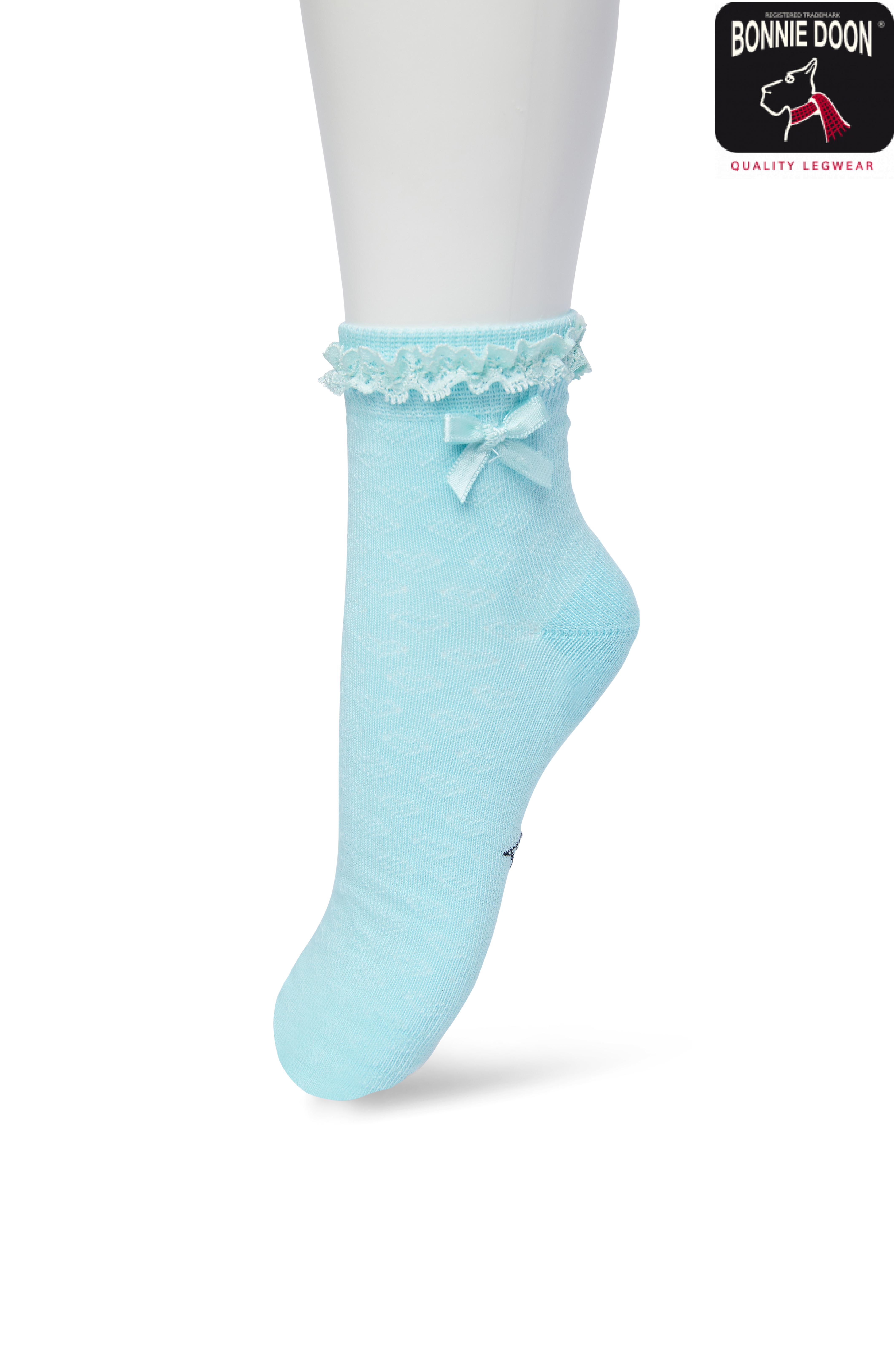 Ajour sock Organic cotton Moonlight jade