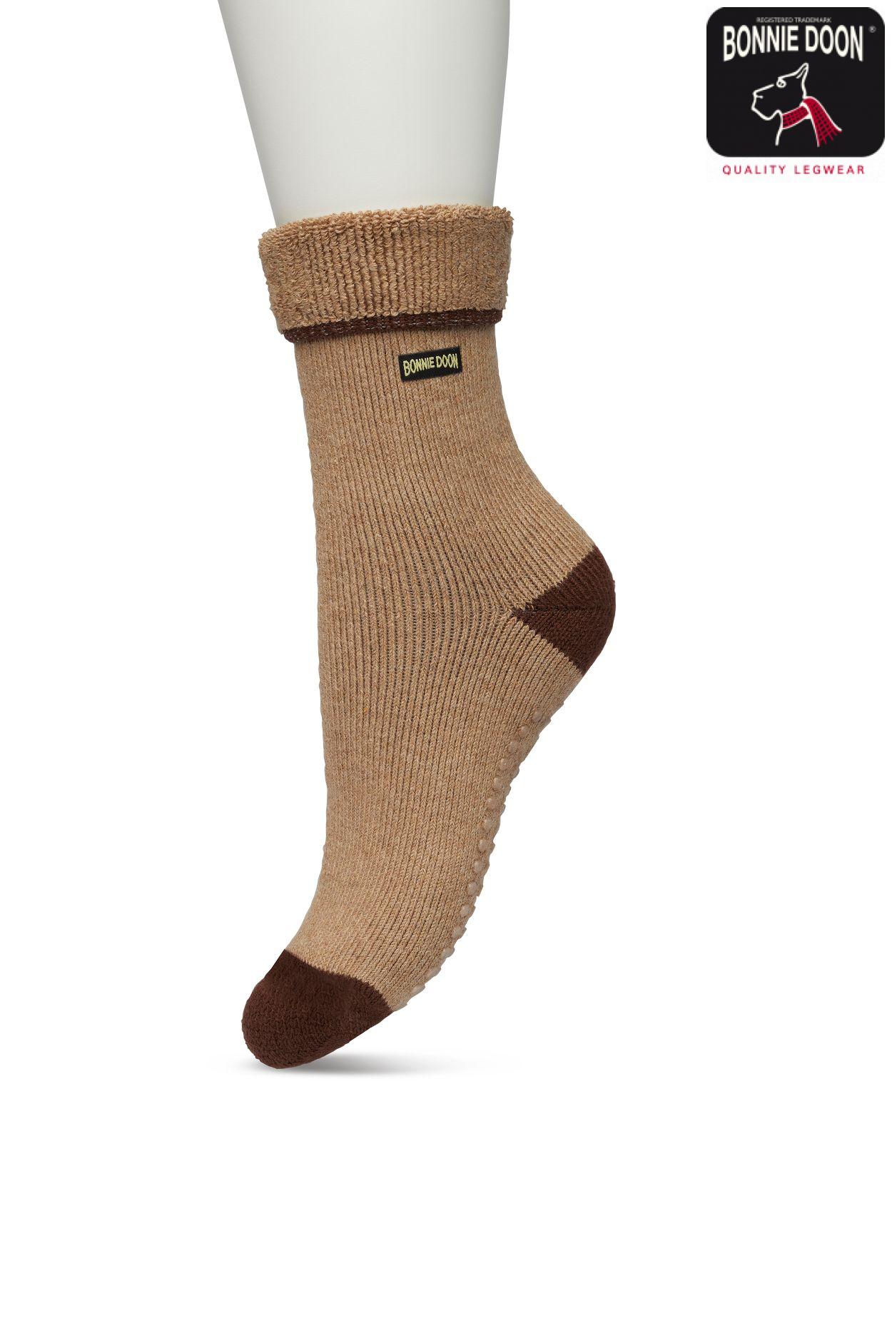 Homewear Anti-Slip sock Mid brown heather