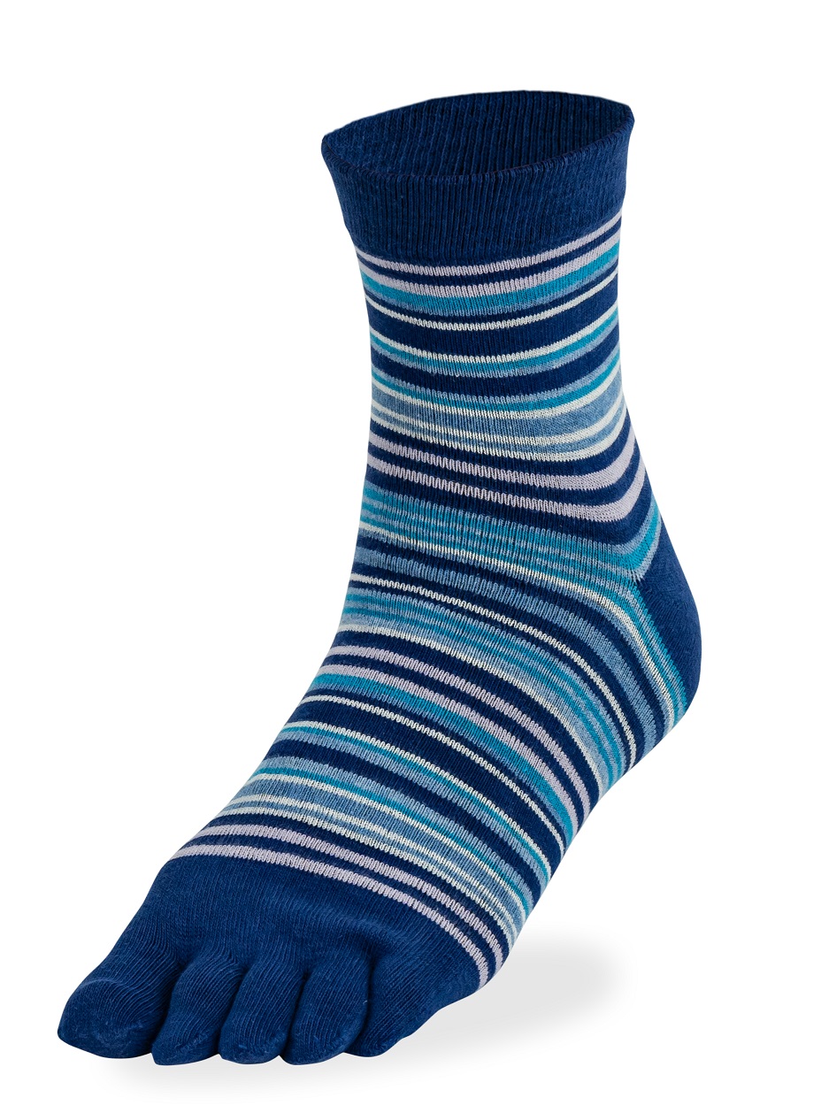 Toe sock Funky stripes Blue