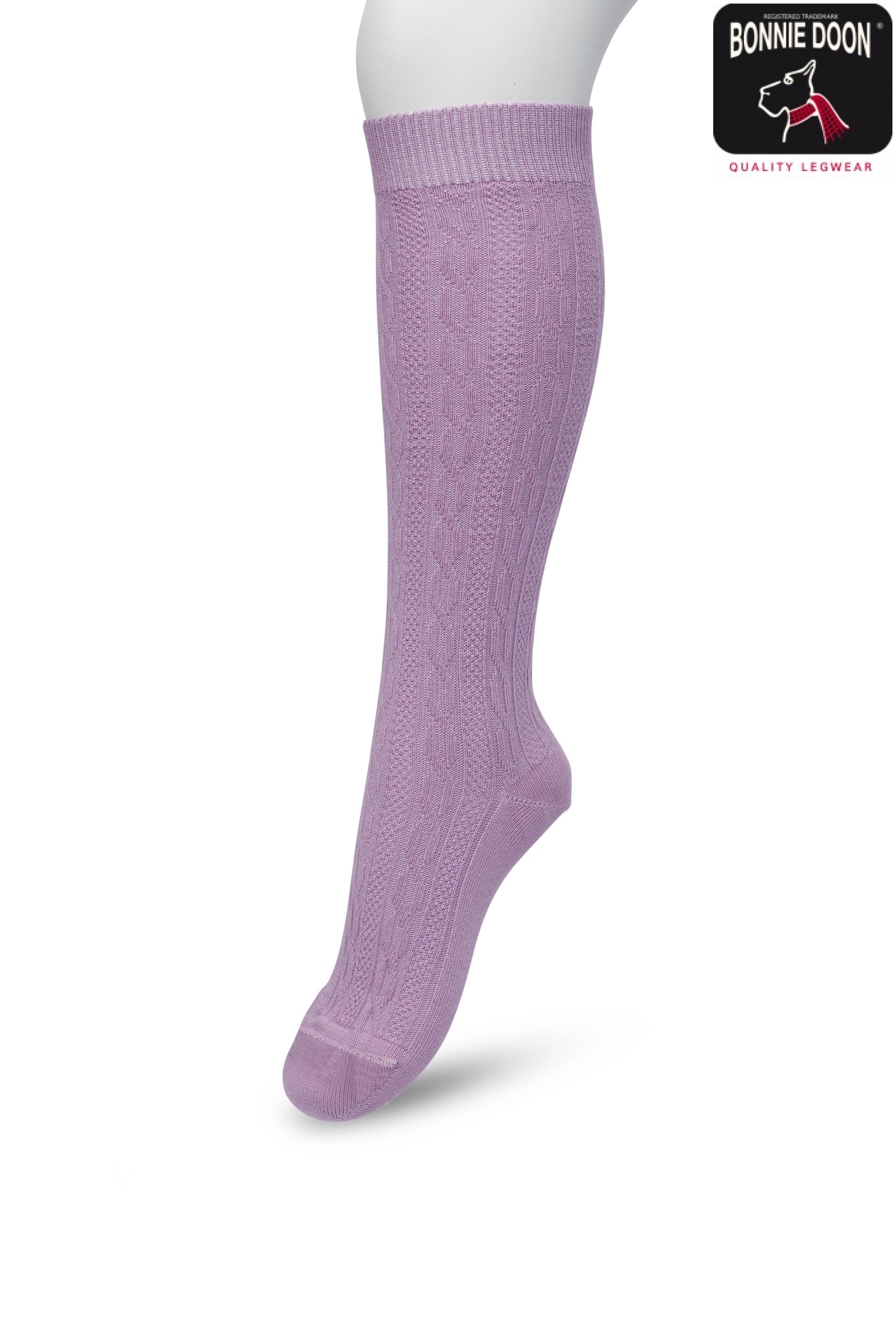 Classic Cable knee high Lavender mist