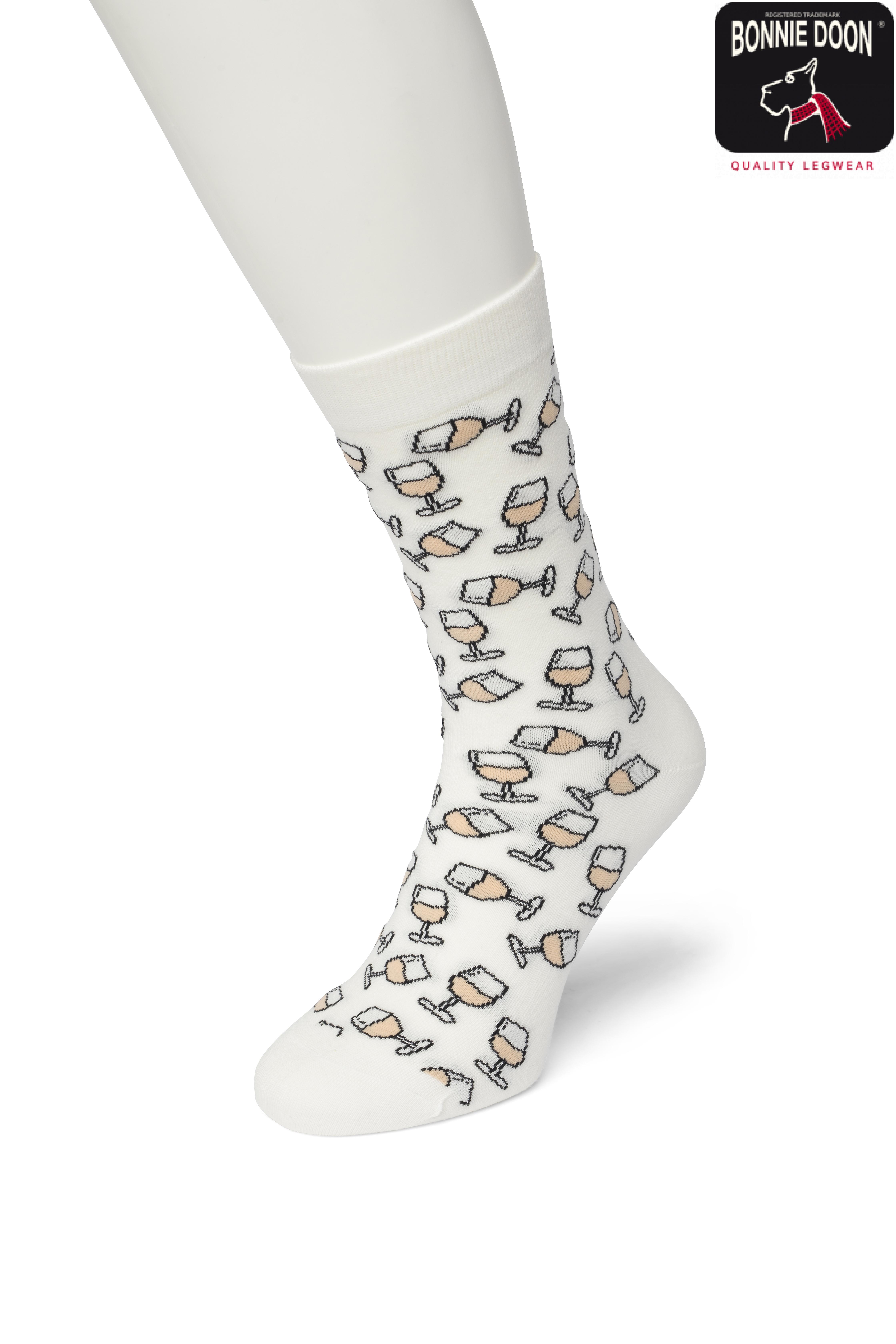 Wine Glass sock Bright white