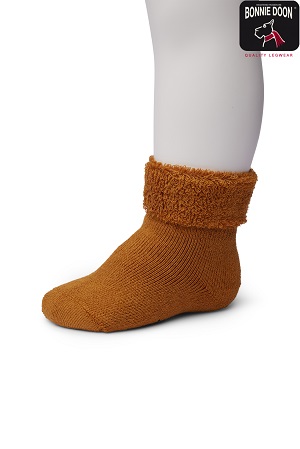 Cuffed Terry Bootie Organic Sudan brown