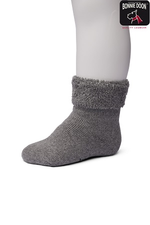 Cuffed Terry Bootie Organic Medium grey heather