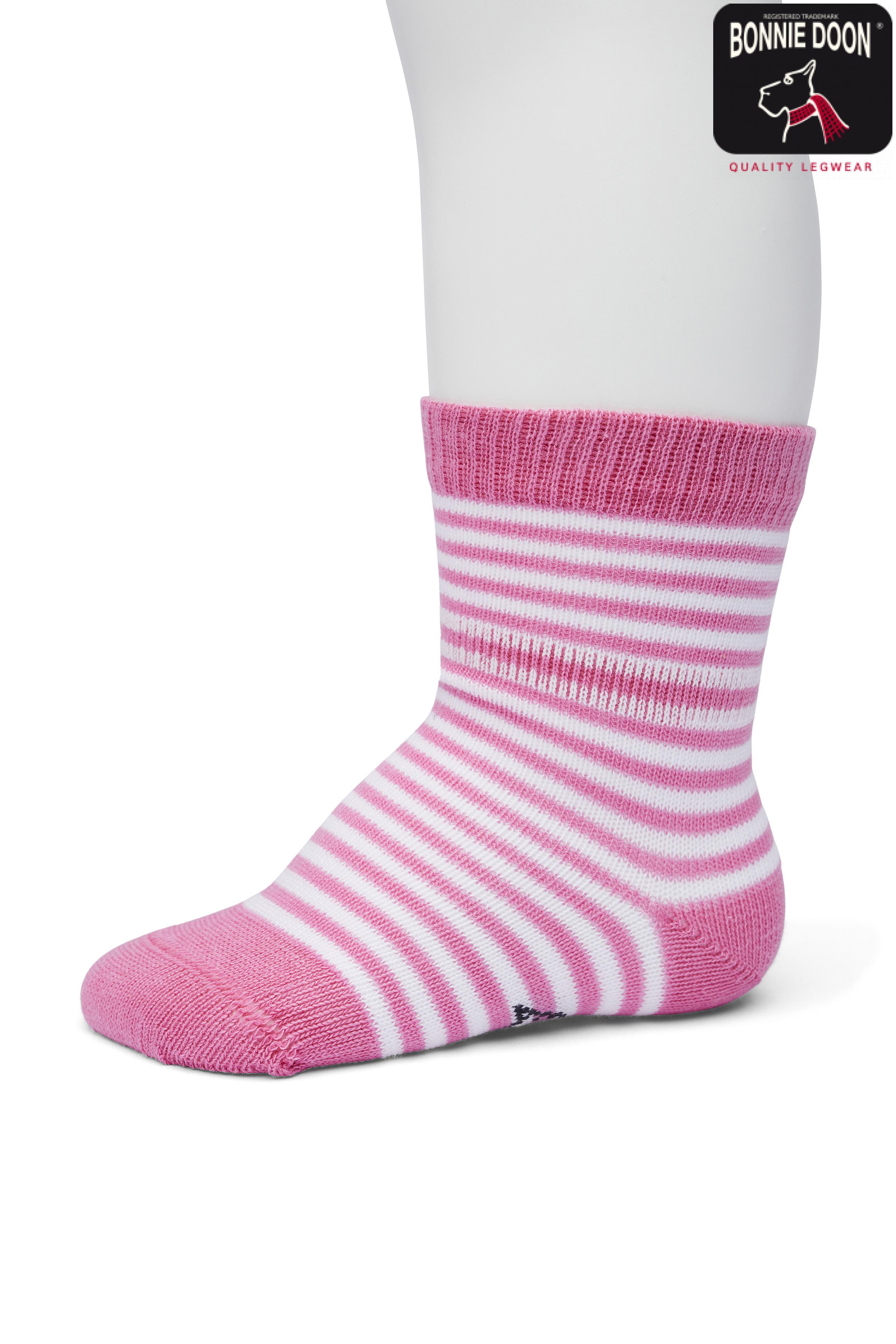 Basic Stripe sock Organic Pink