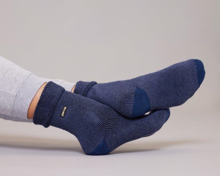 Cushion Roll Down sock Jeans heather