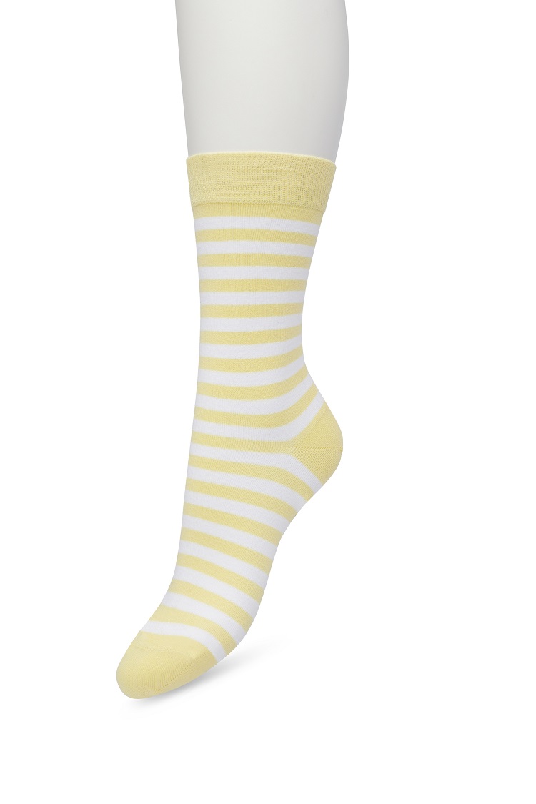 Basic Stripe Sock Custard