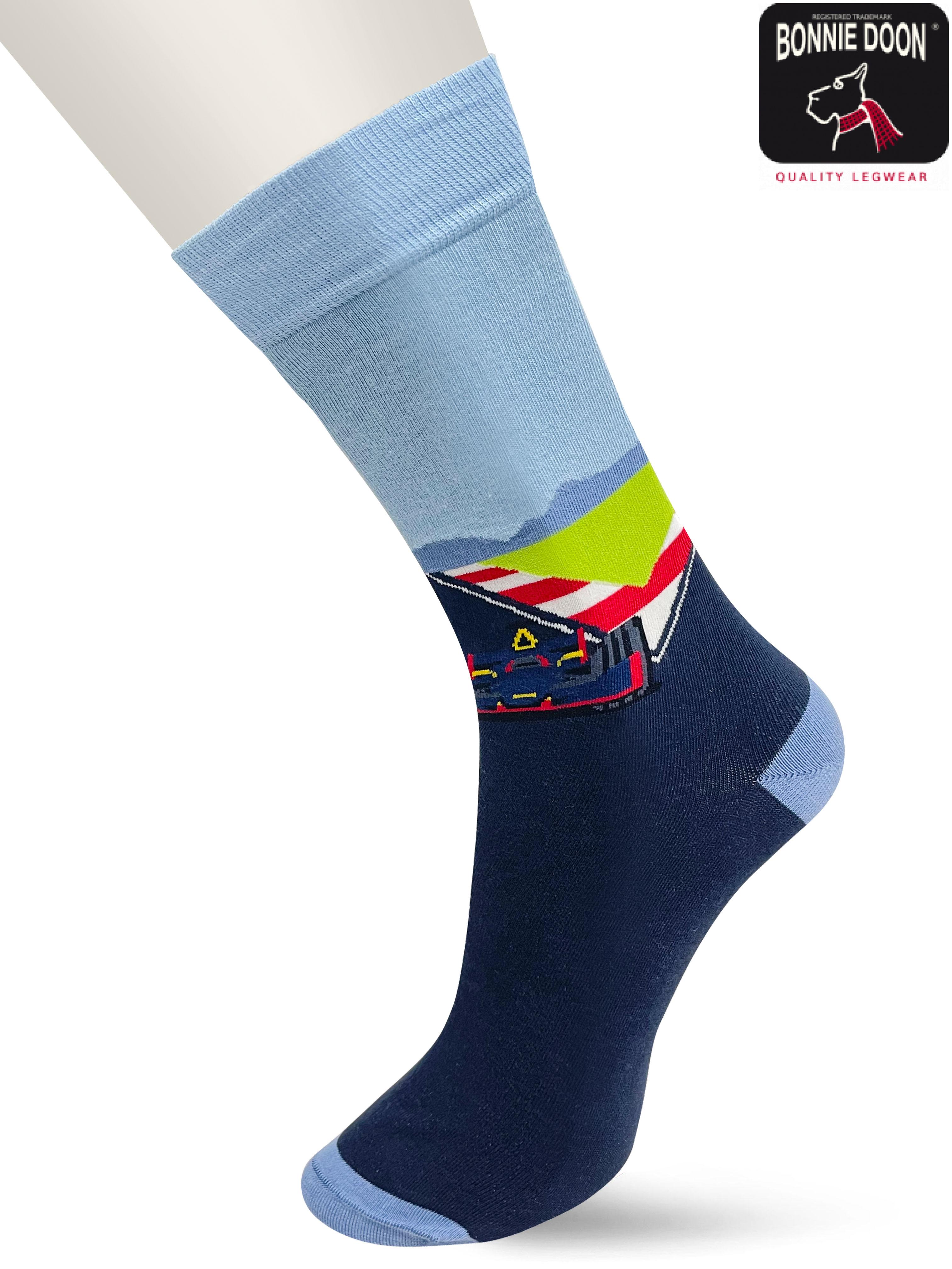 Formula racing Sock Black iris blue