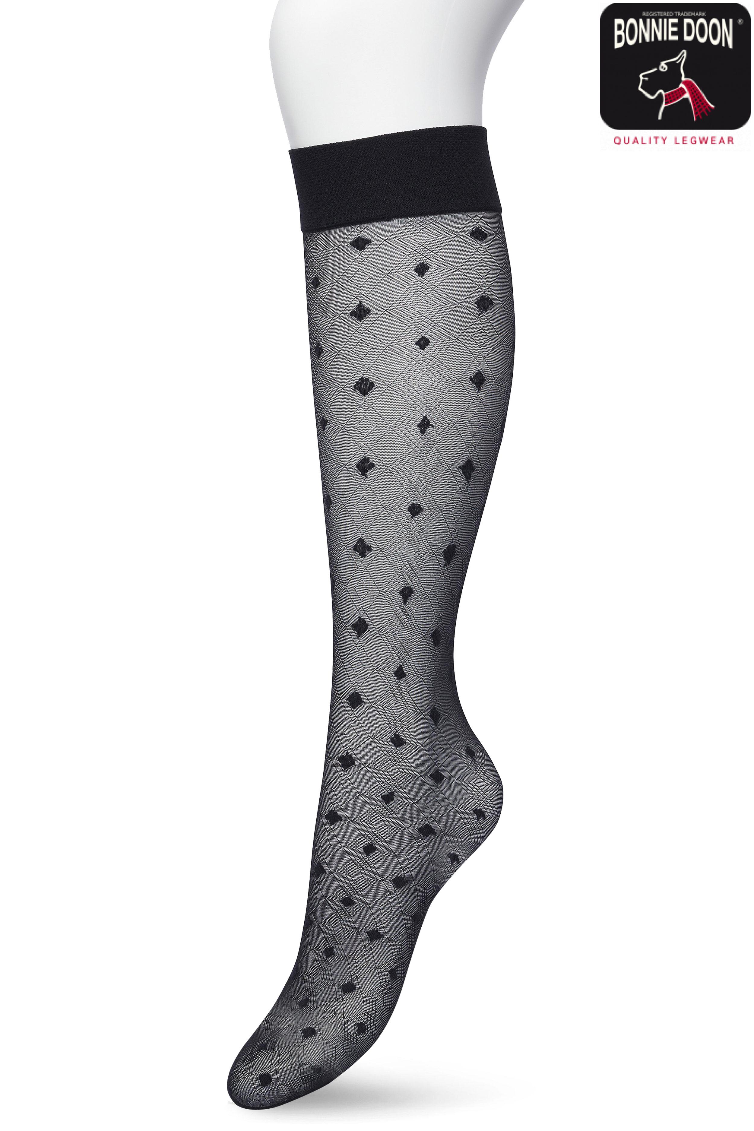 Geometric knee high Black