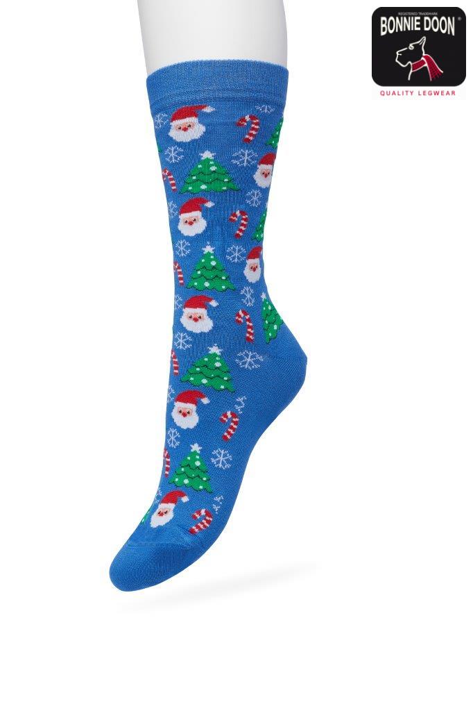 Santa socks Strong blue