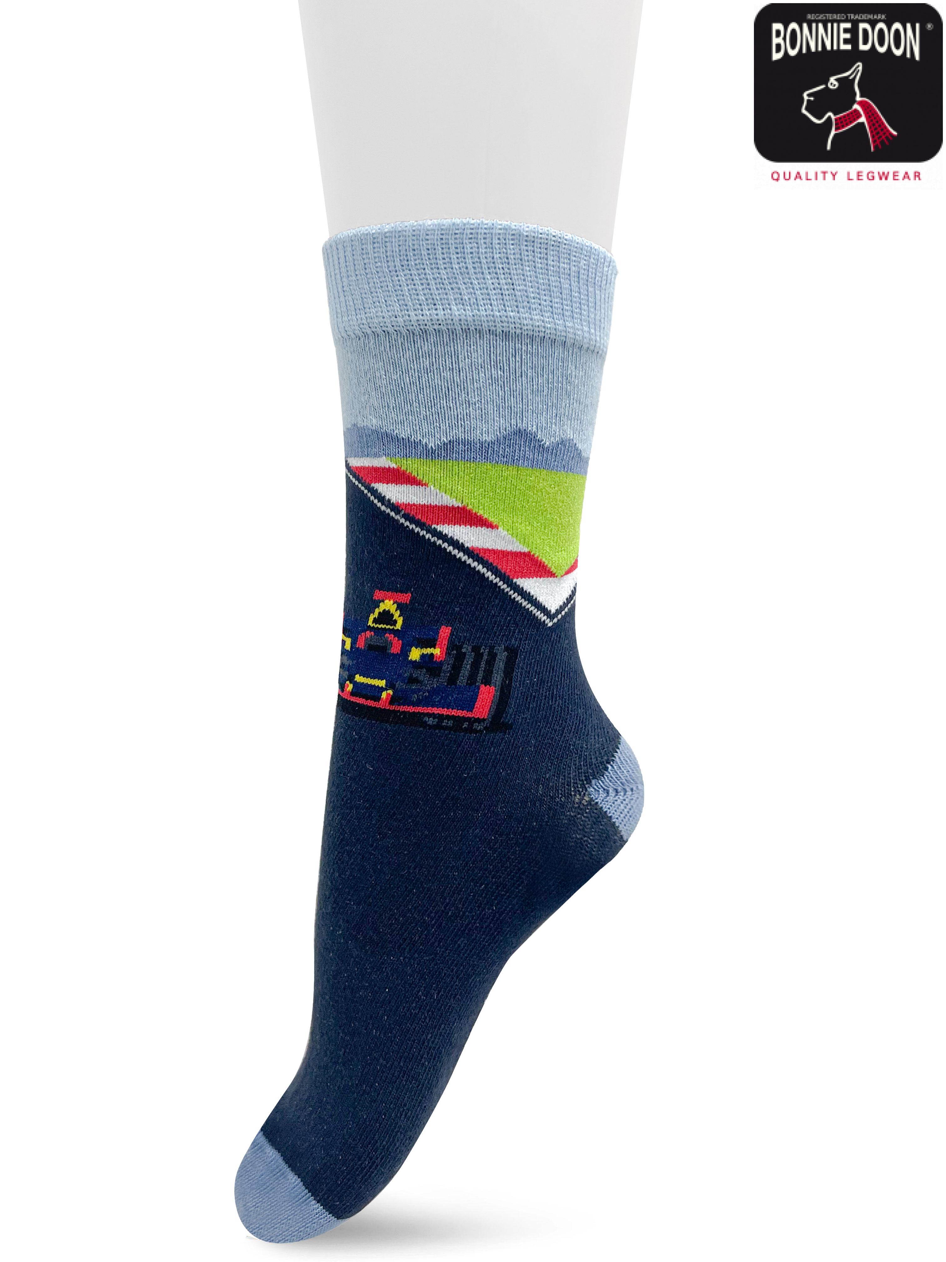 Formula racing sock Black iris blue