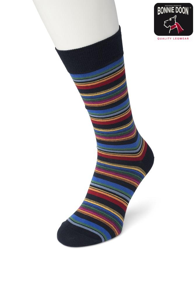 Jersey Stripes sock Light navy