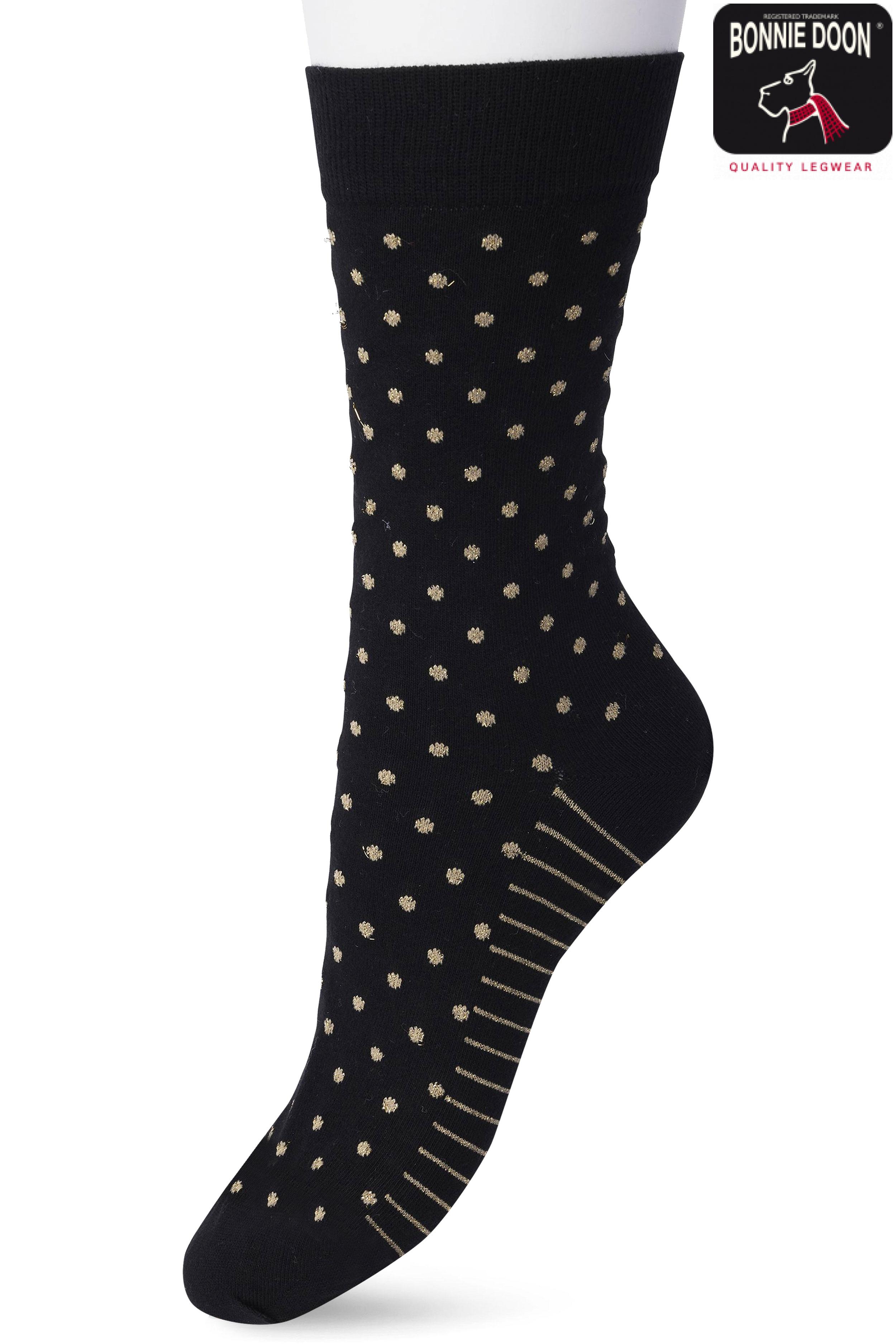 Lurex Dots sock Black