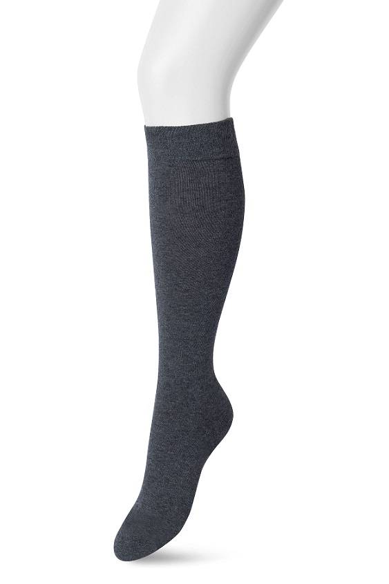 Cotton Knee-High Dark grey heather