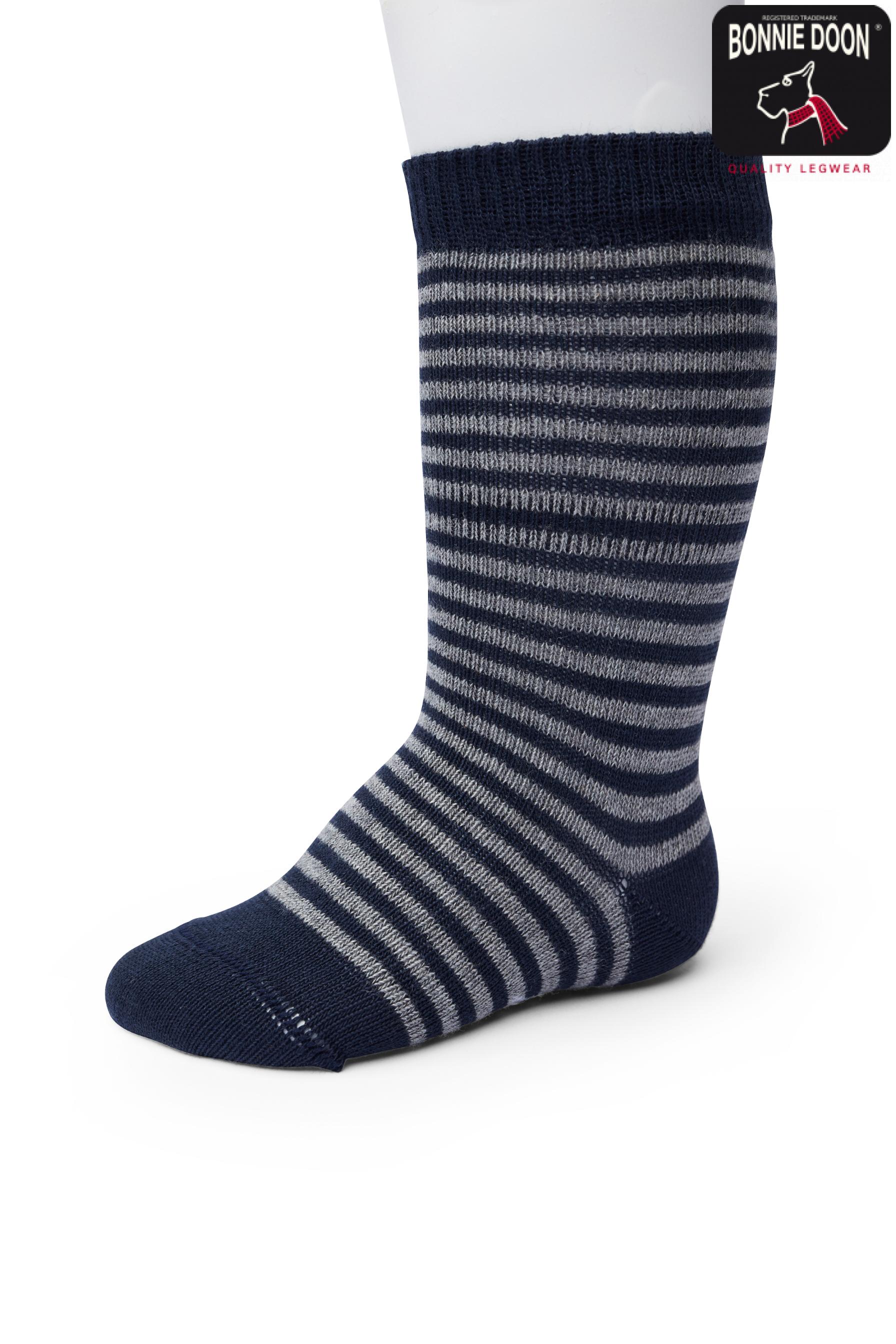 Basic stripe Knee high Organic Dark blue