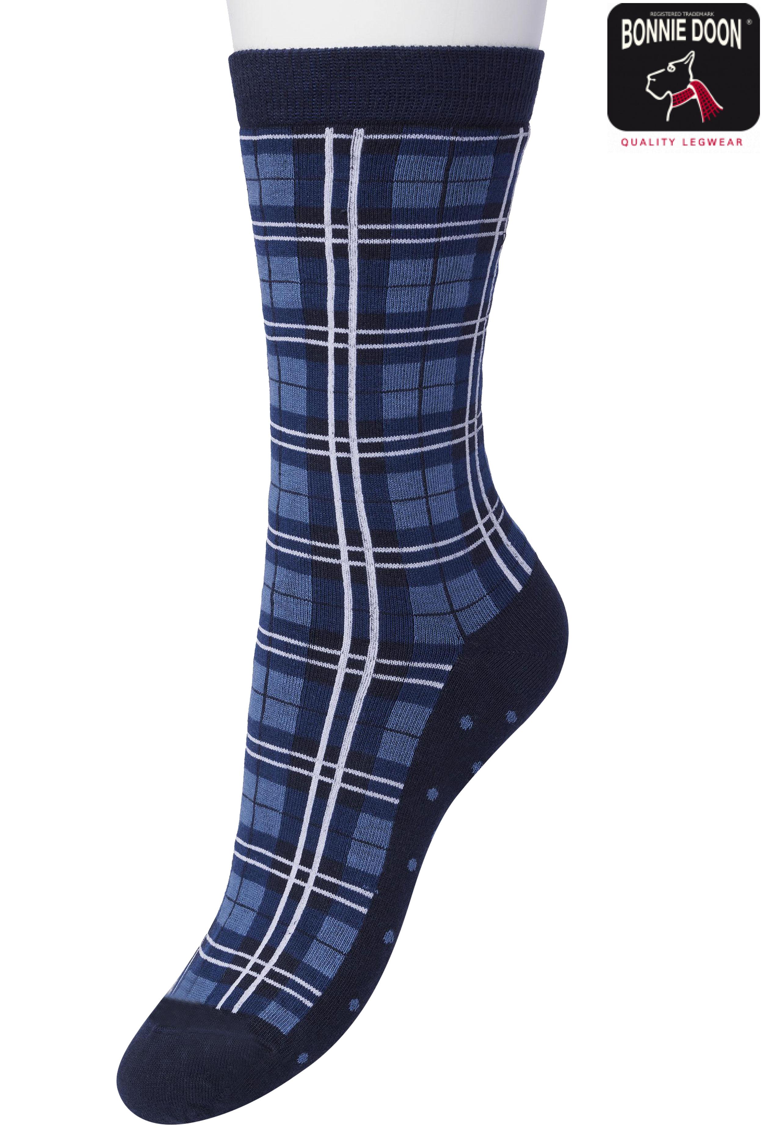 Big Checks sock Dark blue