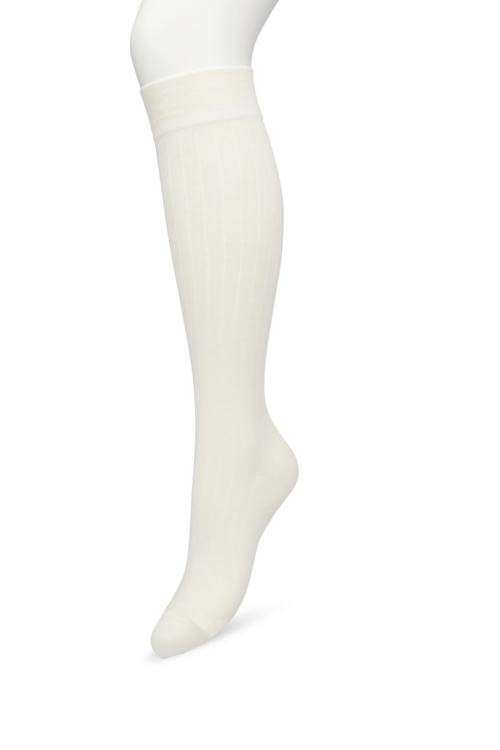 Rib Knee high Snow white