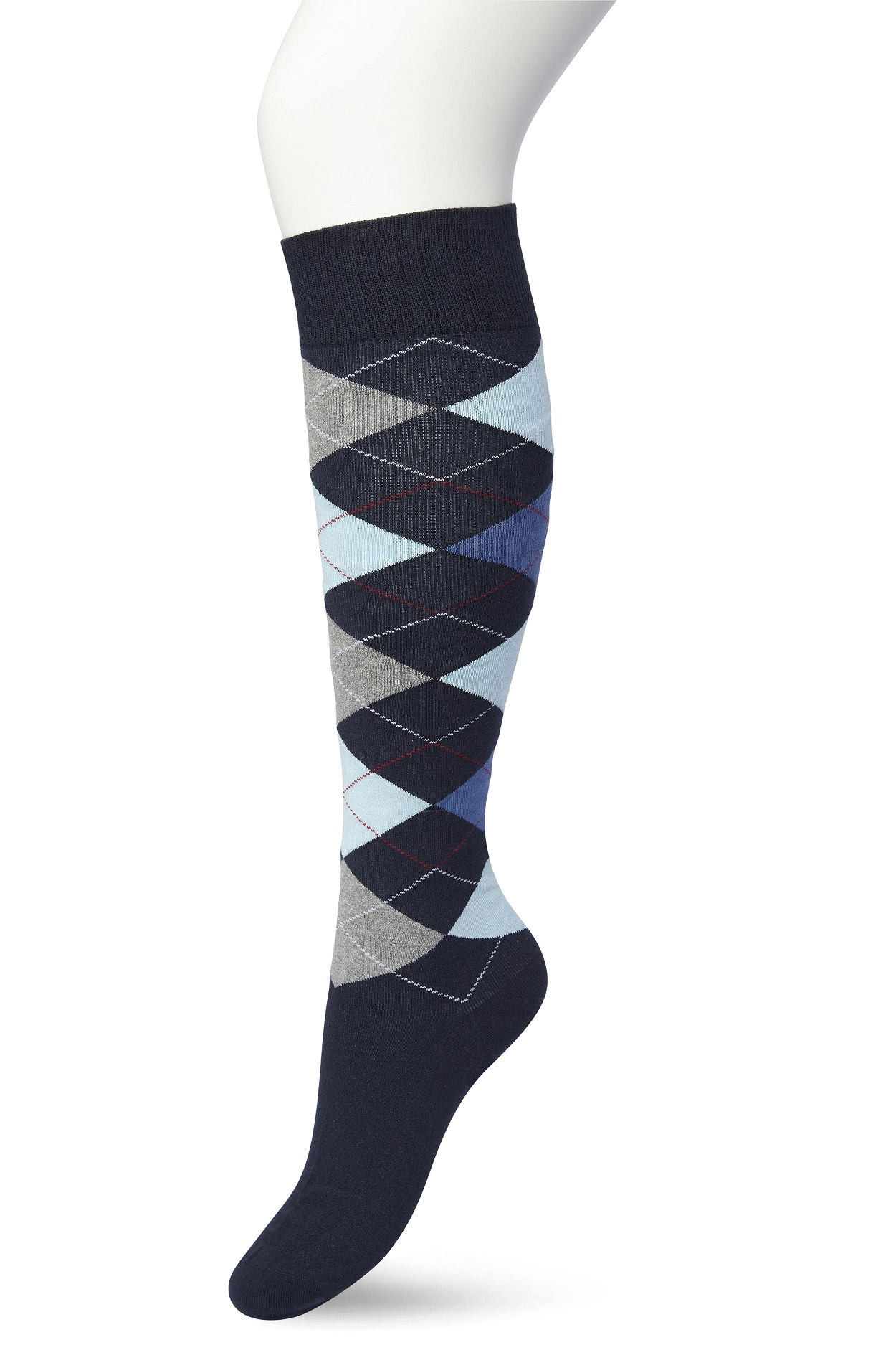 Argyle knee high Dark navy