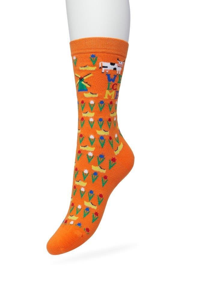 Holland Clogs sock Celosia orange