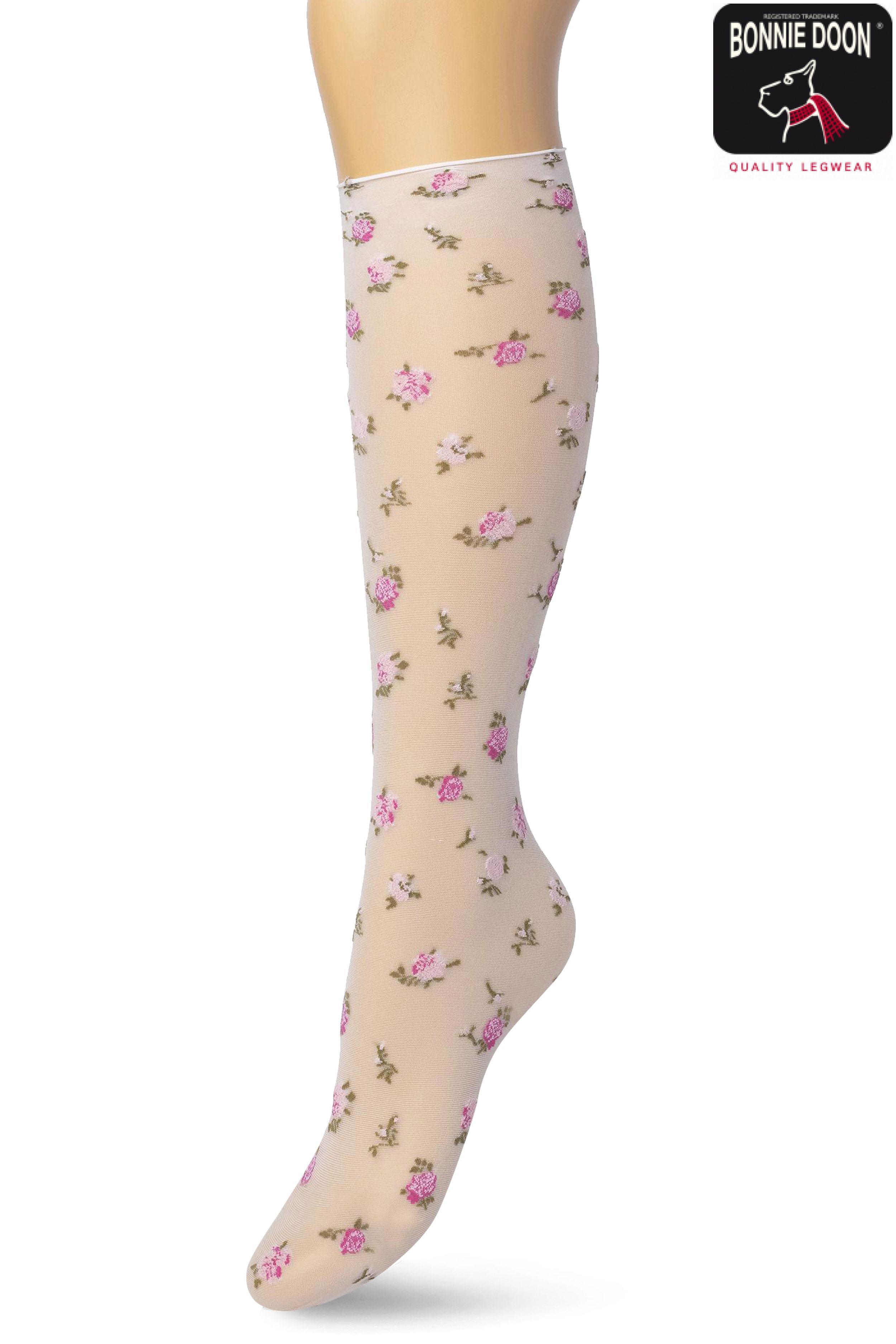 English Flower knee high Paradise pink