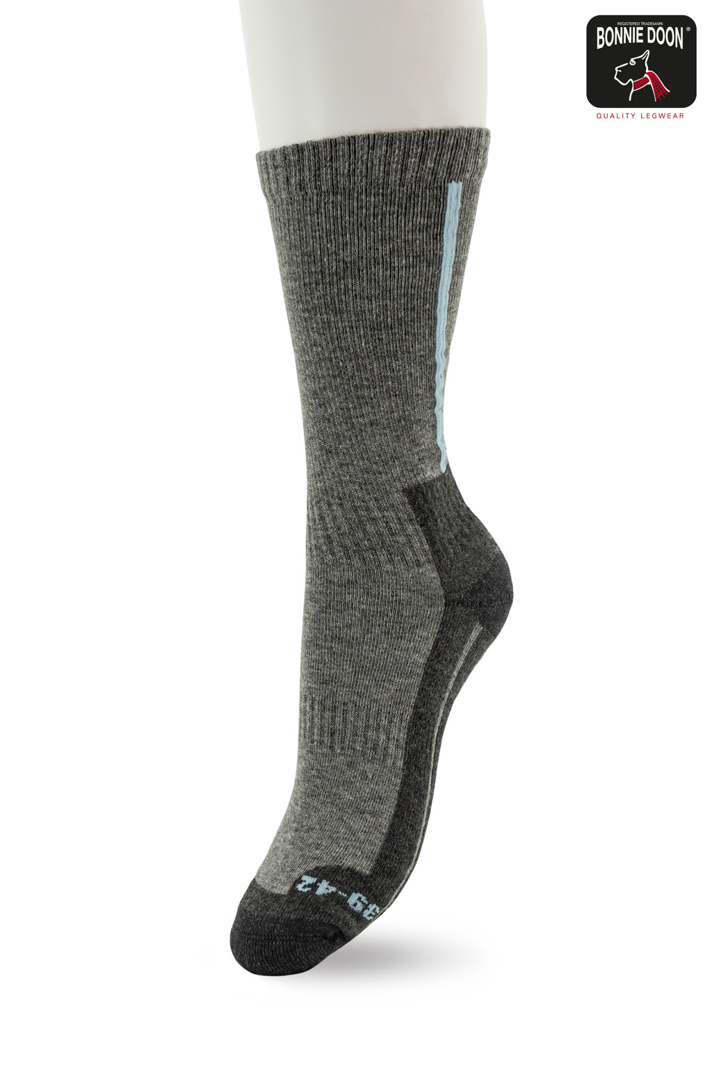 Working Sock Cotton Grey Mele /Blue