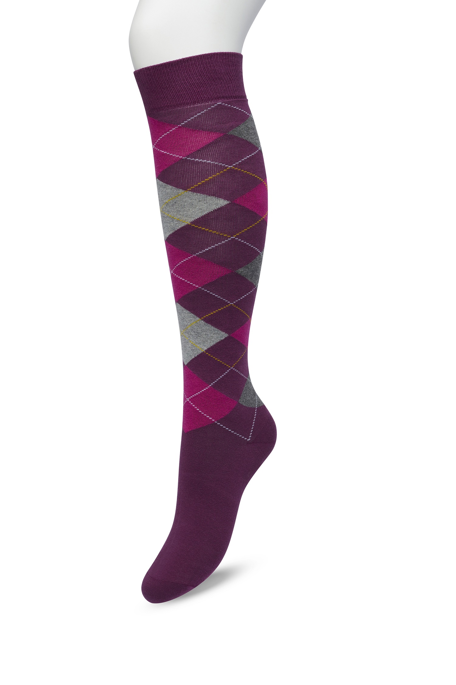 Argyle knee high Crushed violets