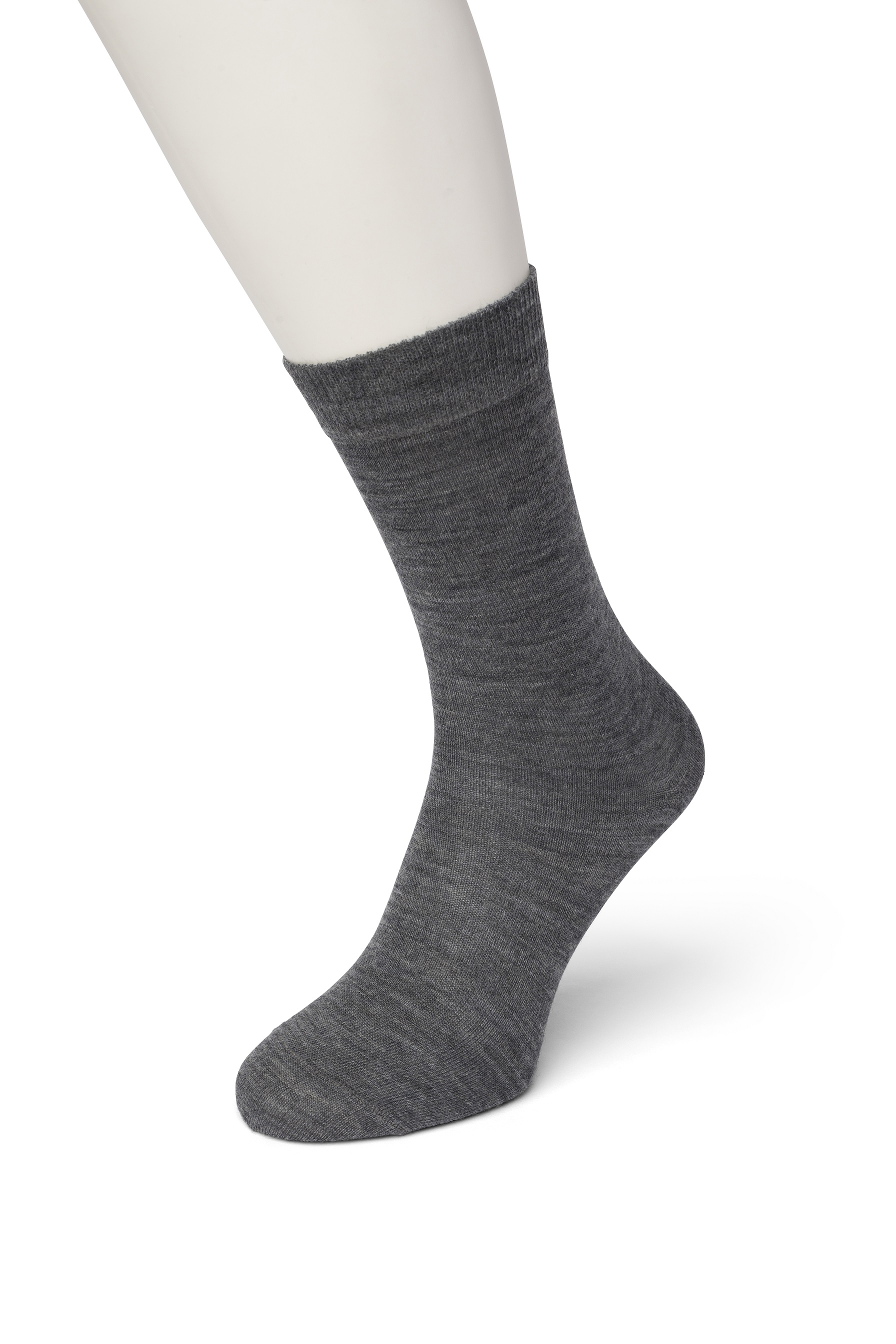 Wool/Cotton Sock Medium grey heather
