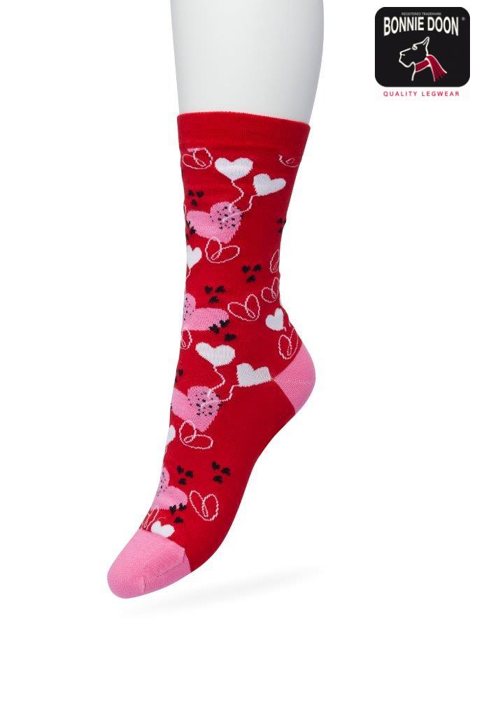 Love sock Chinese red