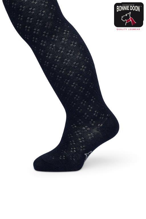 Ajour tights Organic Dark blue
