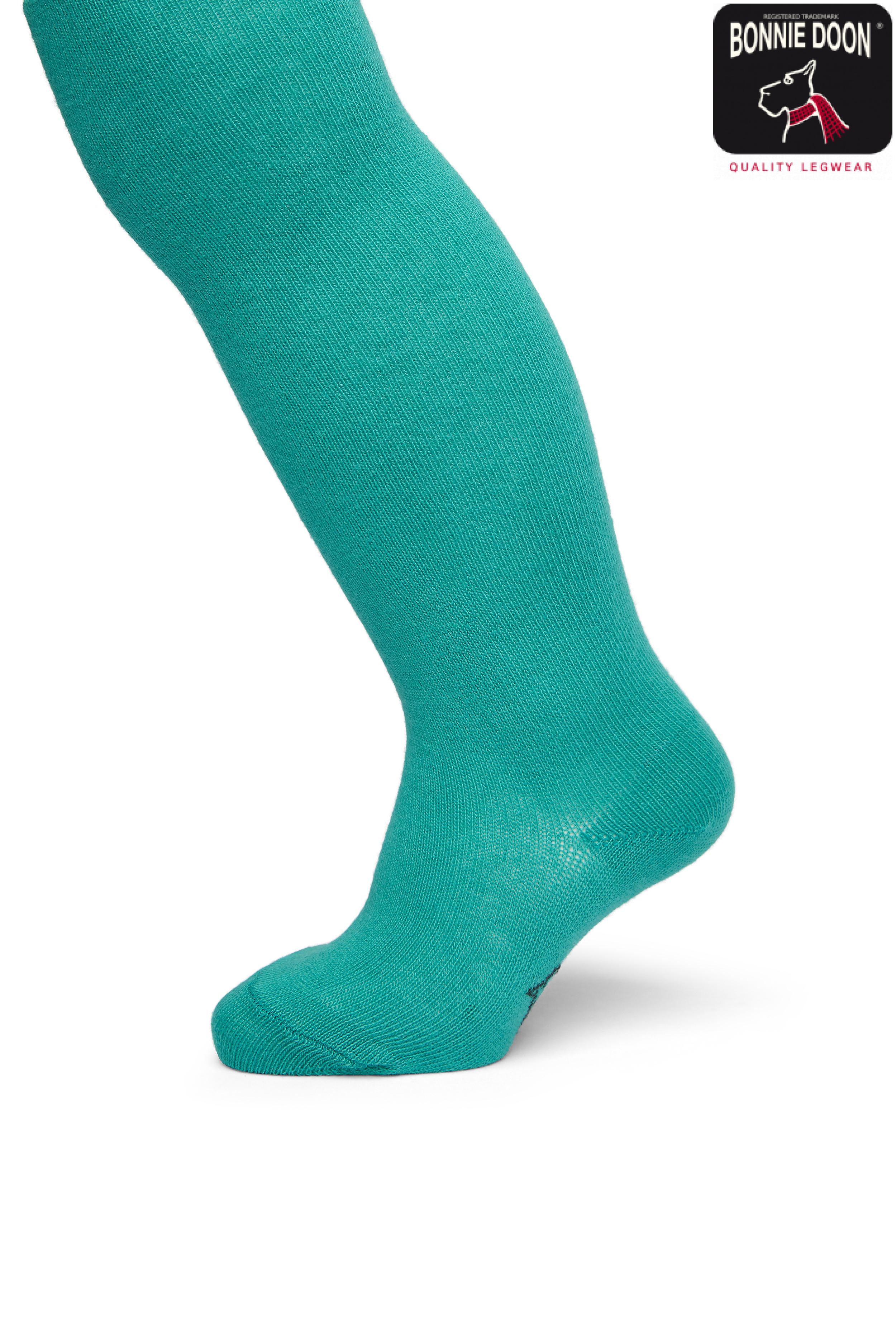 Cotton tights Organic Peacock green