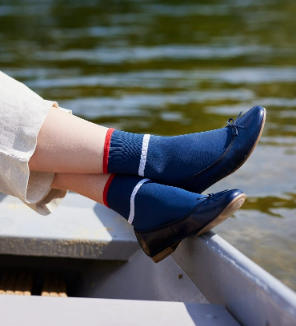Sporty micro sock White mint