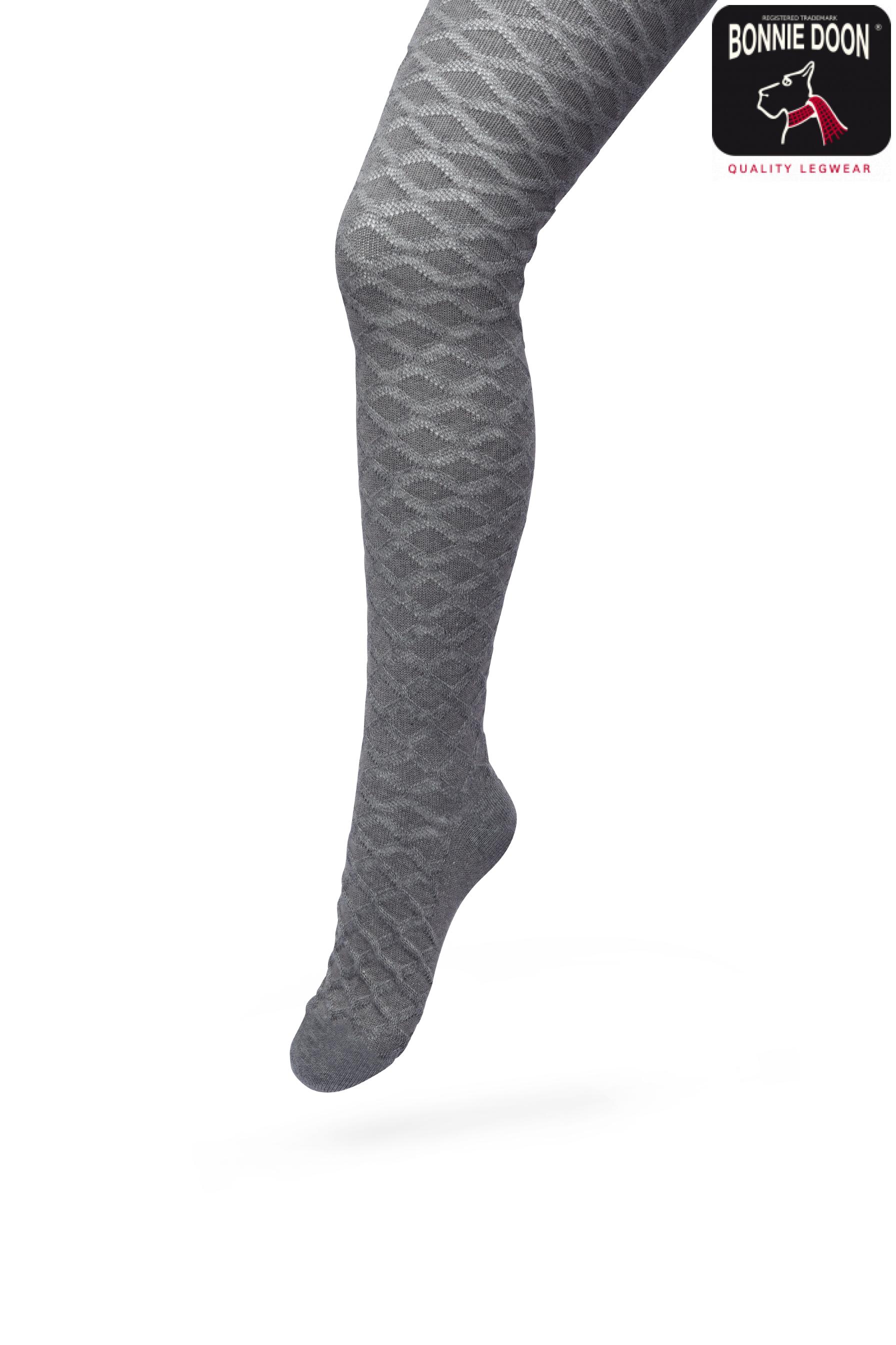Cable tights Medium grey heather