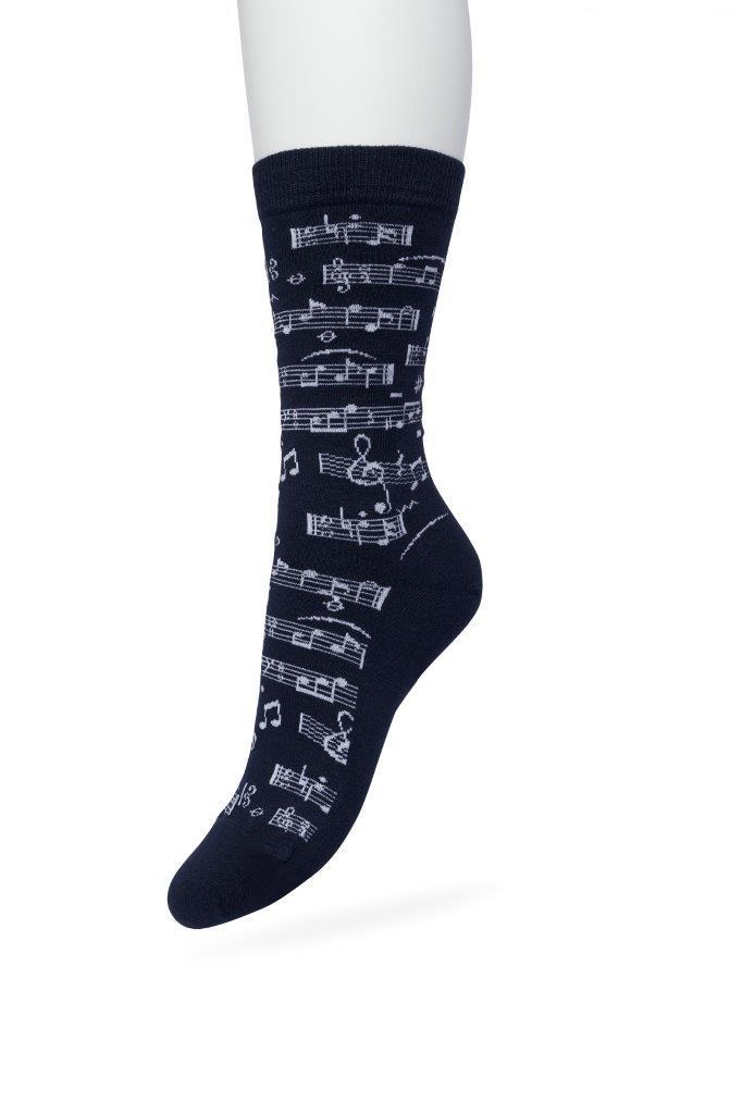 Music Notes  sock Black iris