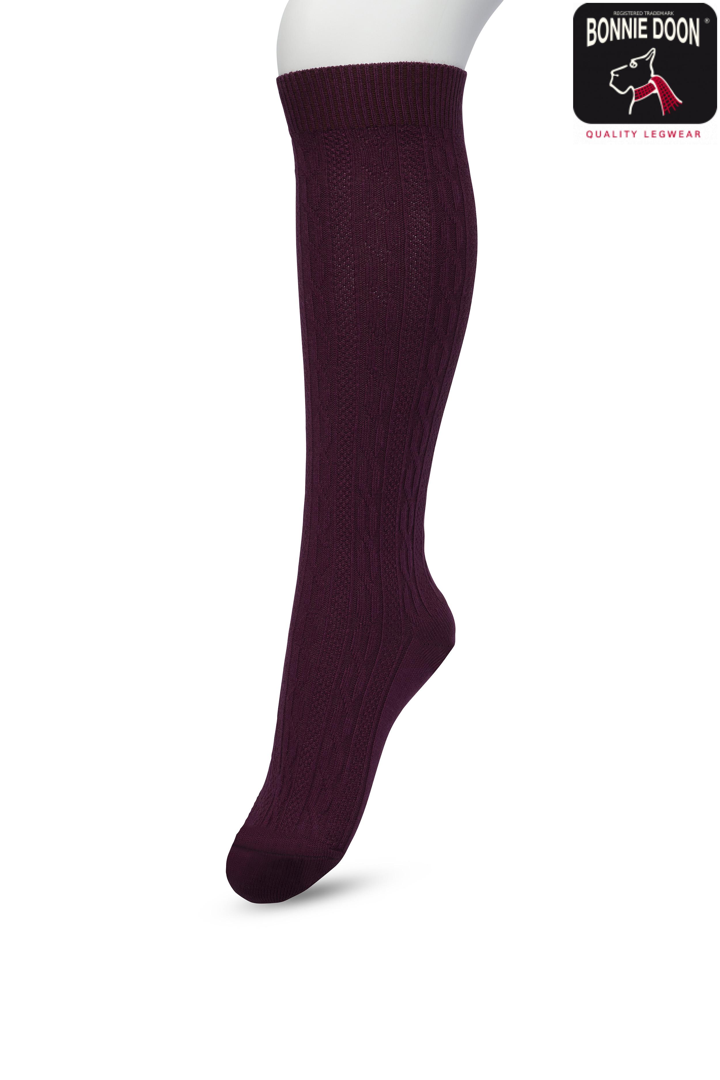 Classic Cable knee high Crushed violets