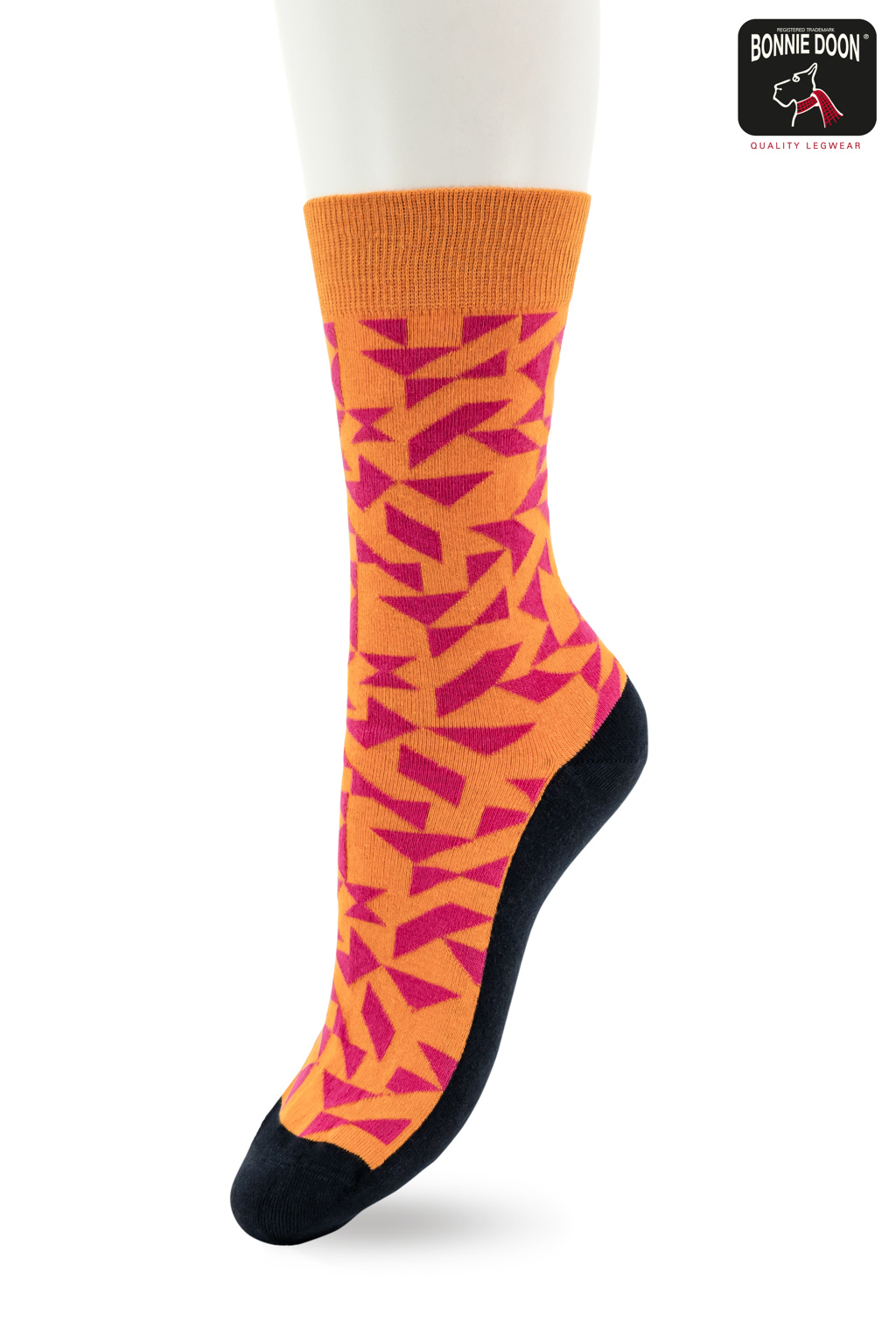 Mosaic Fun Sock Flame orange