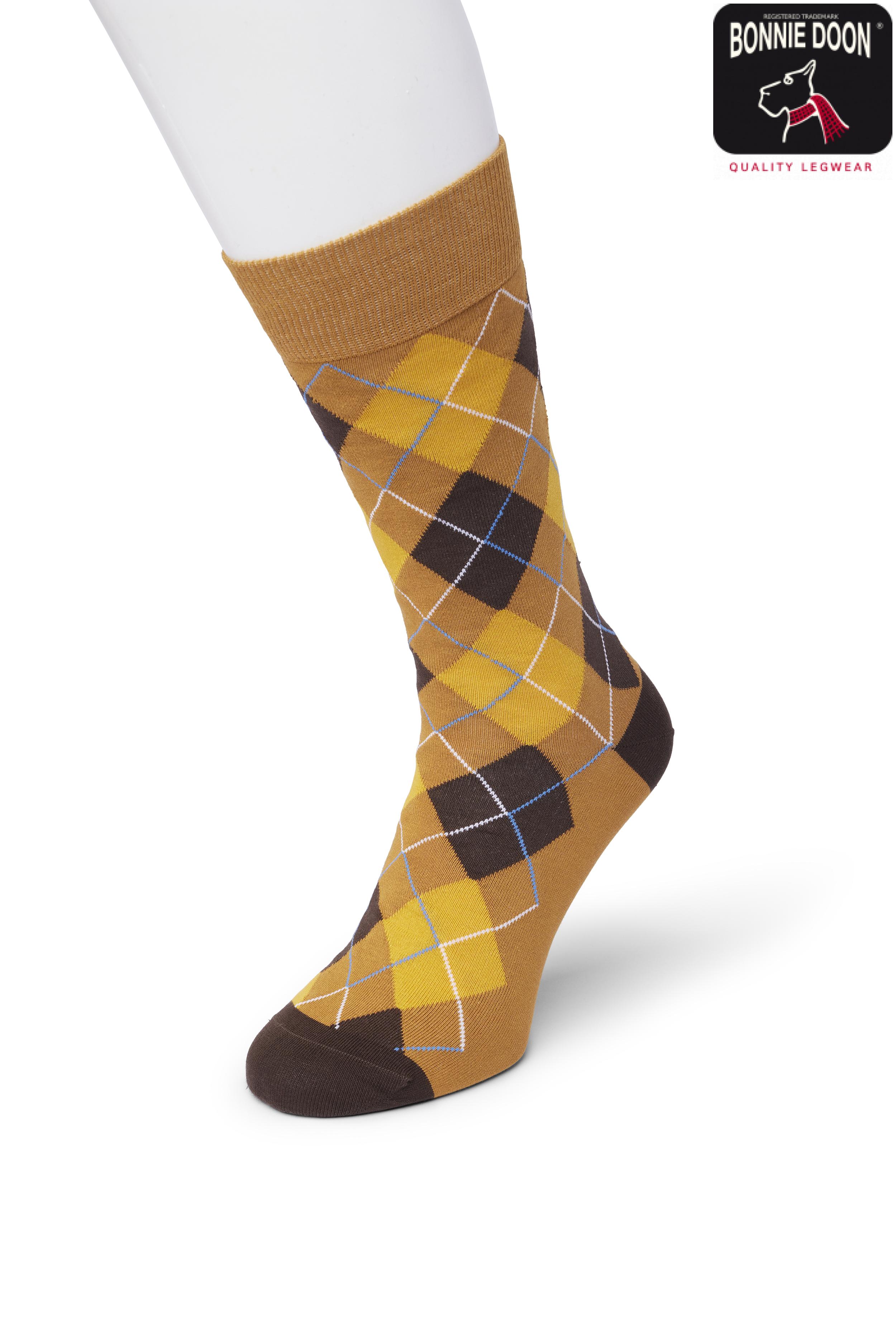 Argyle sock Sudan brown