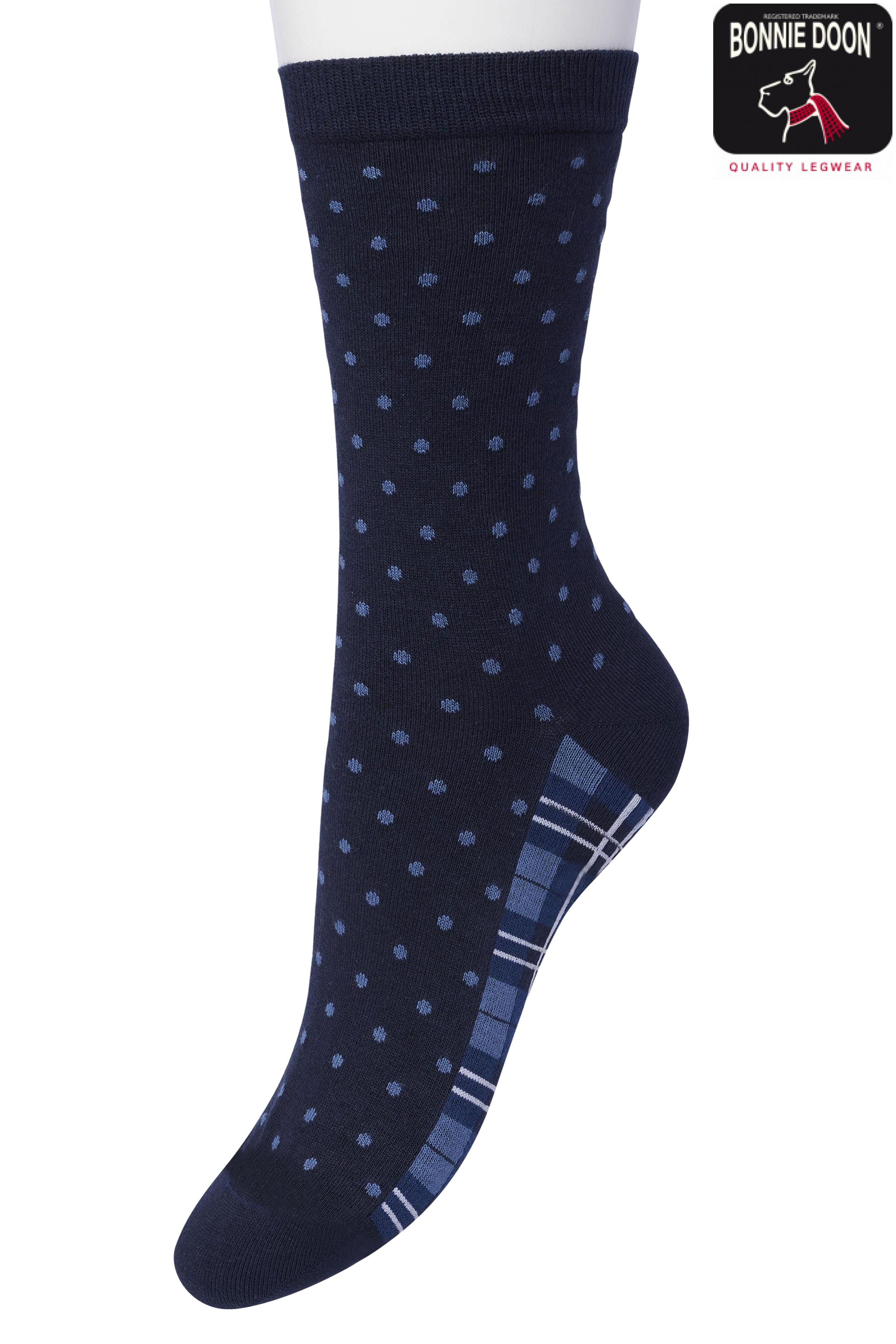 Dots & Checks sock Dark blue