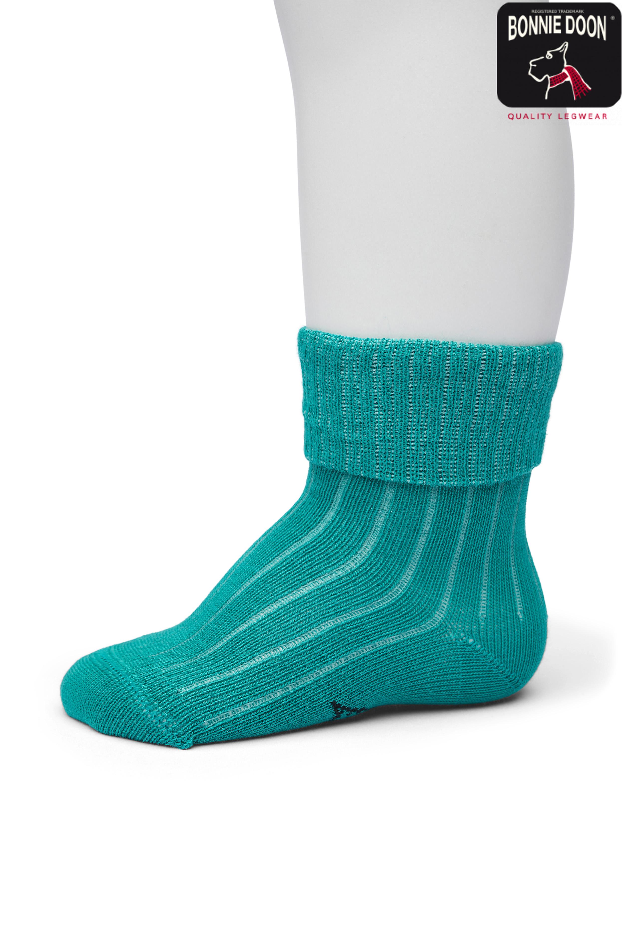 Rib sock Organic Peacock green