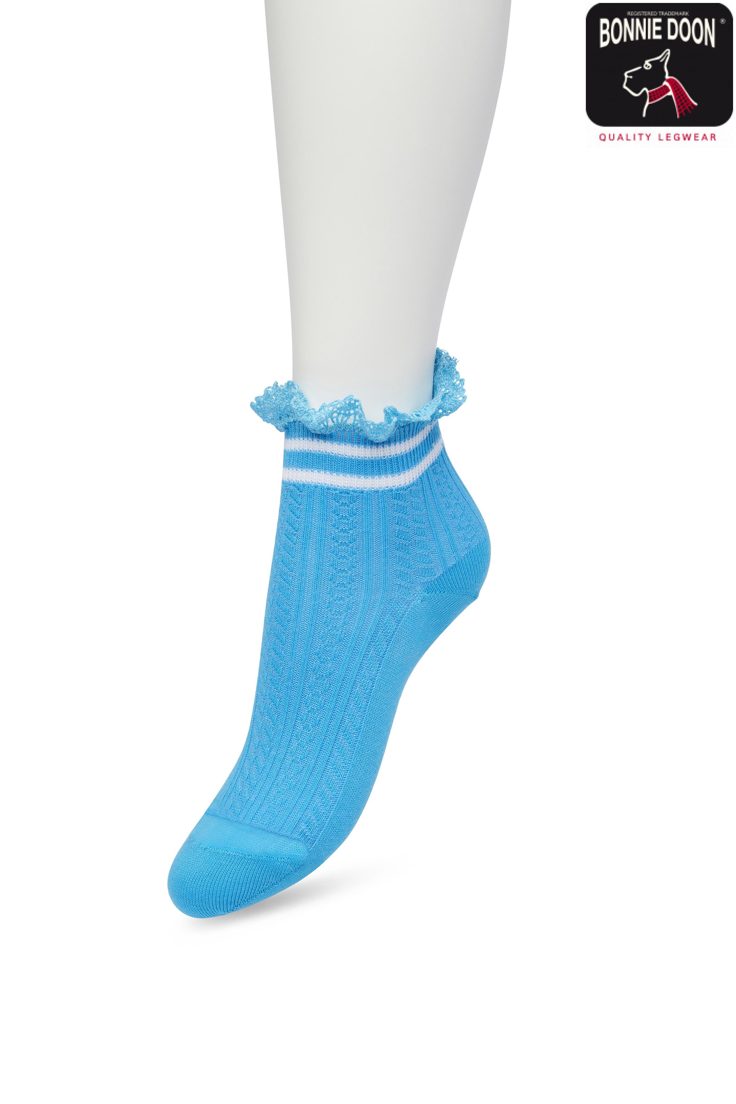 Sporty Lace Quarter Sock Horizon blue