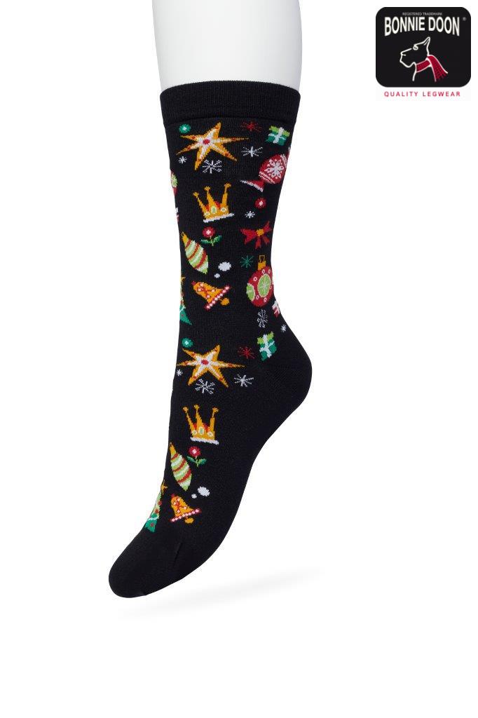 Christmas Spirit sock Black