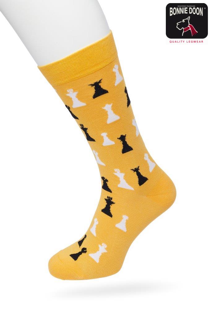 Chess Sock Mineral yellow