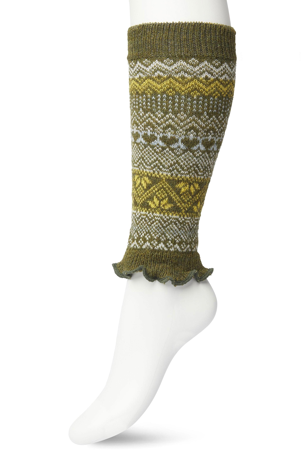 Folkloric legwarmer Ivy green