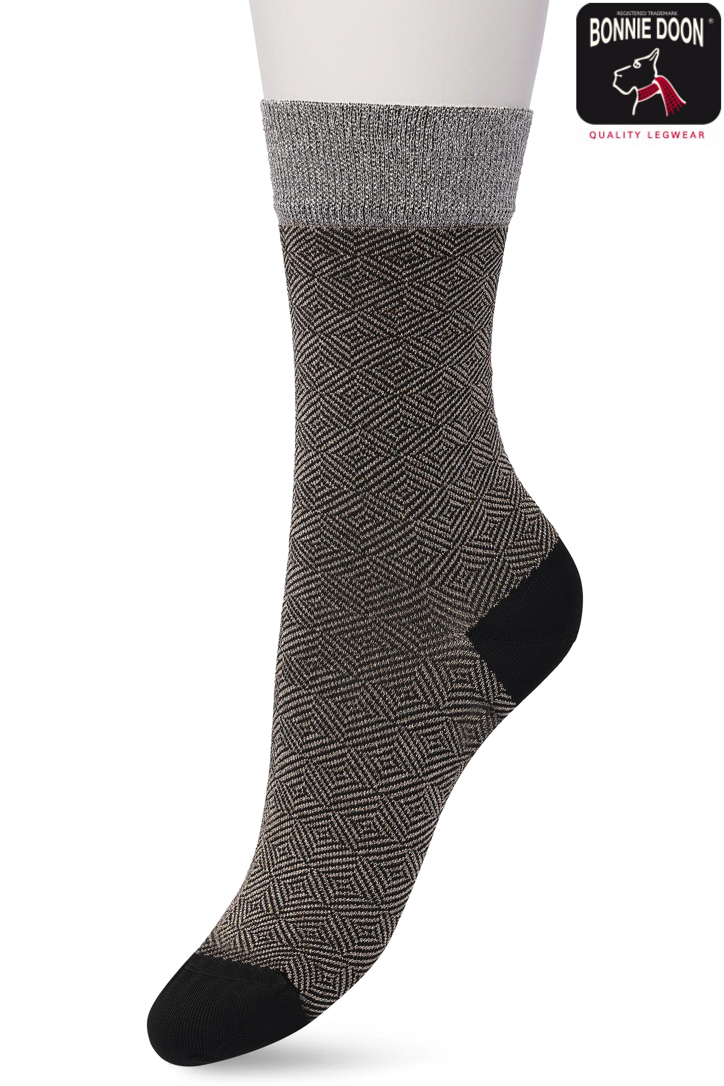 Glittering Jacquard sock