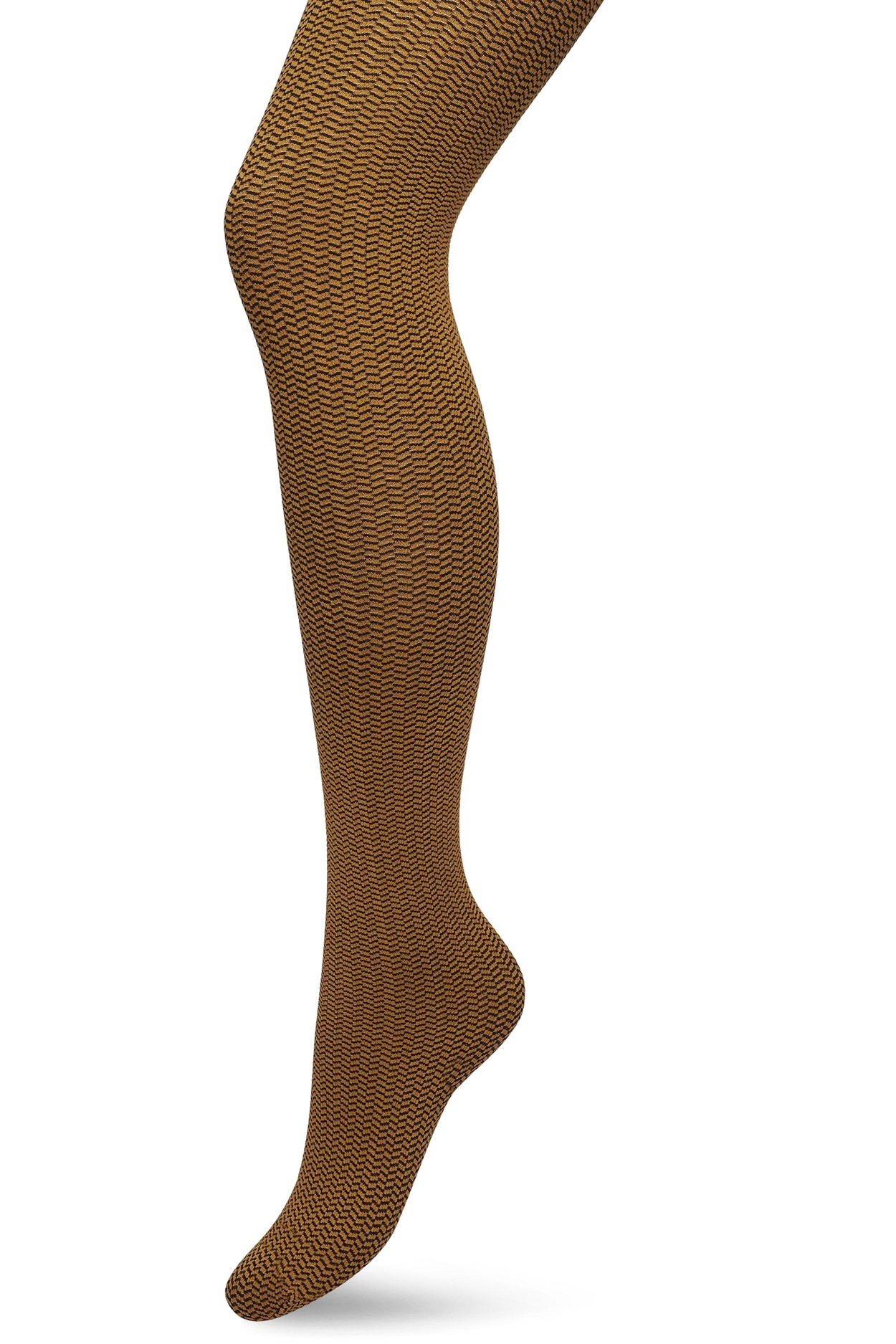Little Herringbone tights Sudan brown