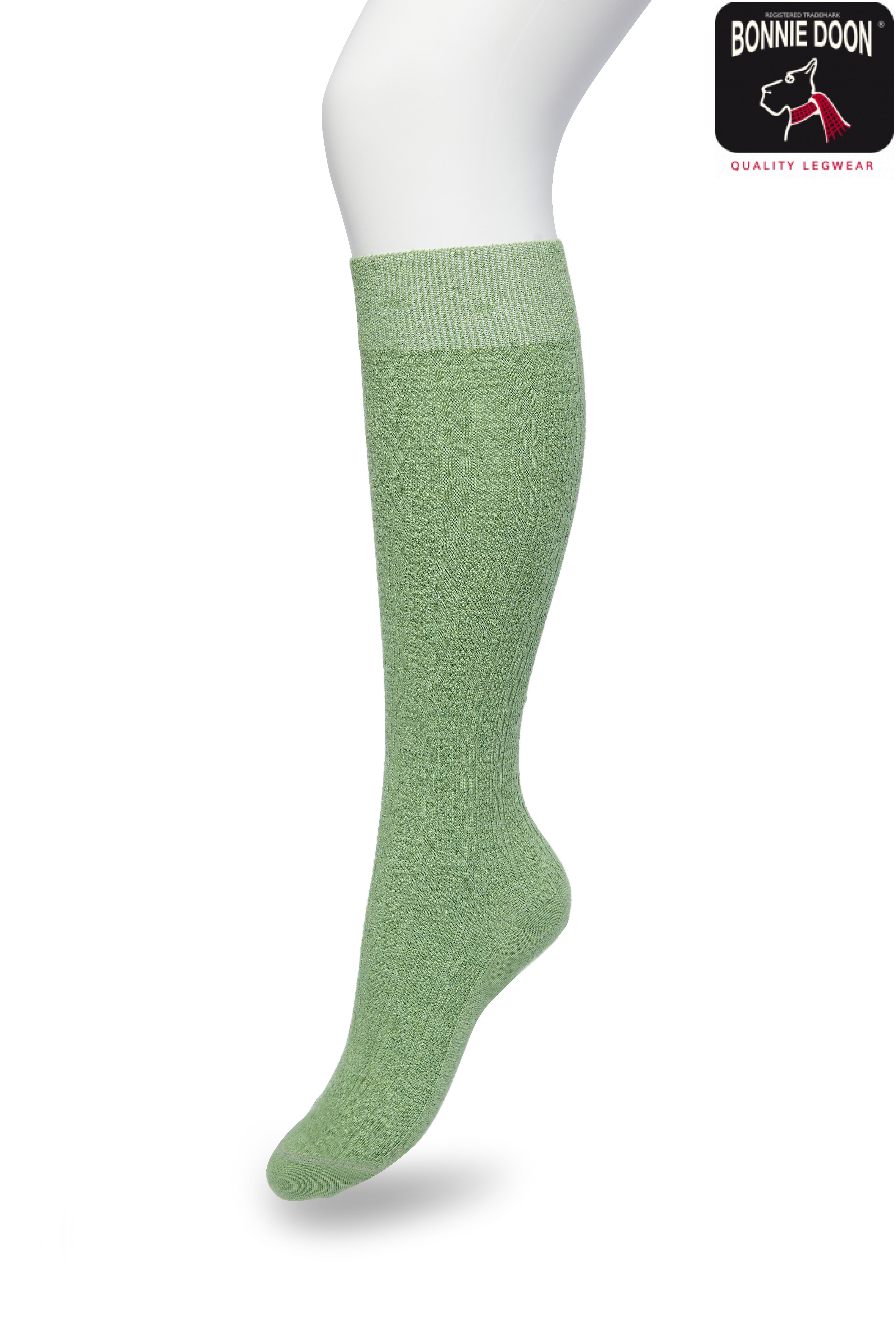Classic Cable knee high Loden frost mele
