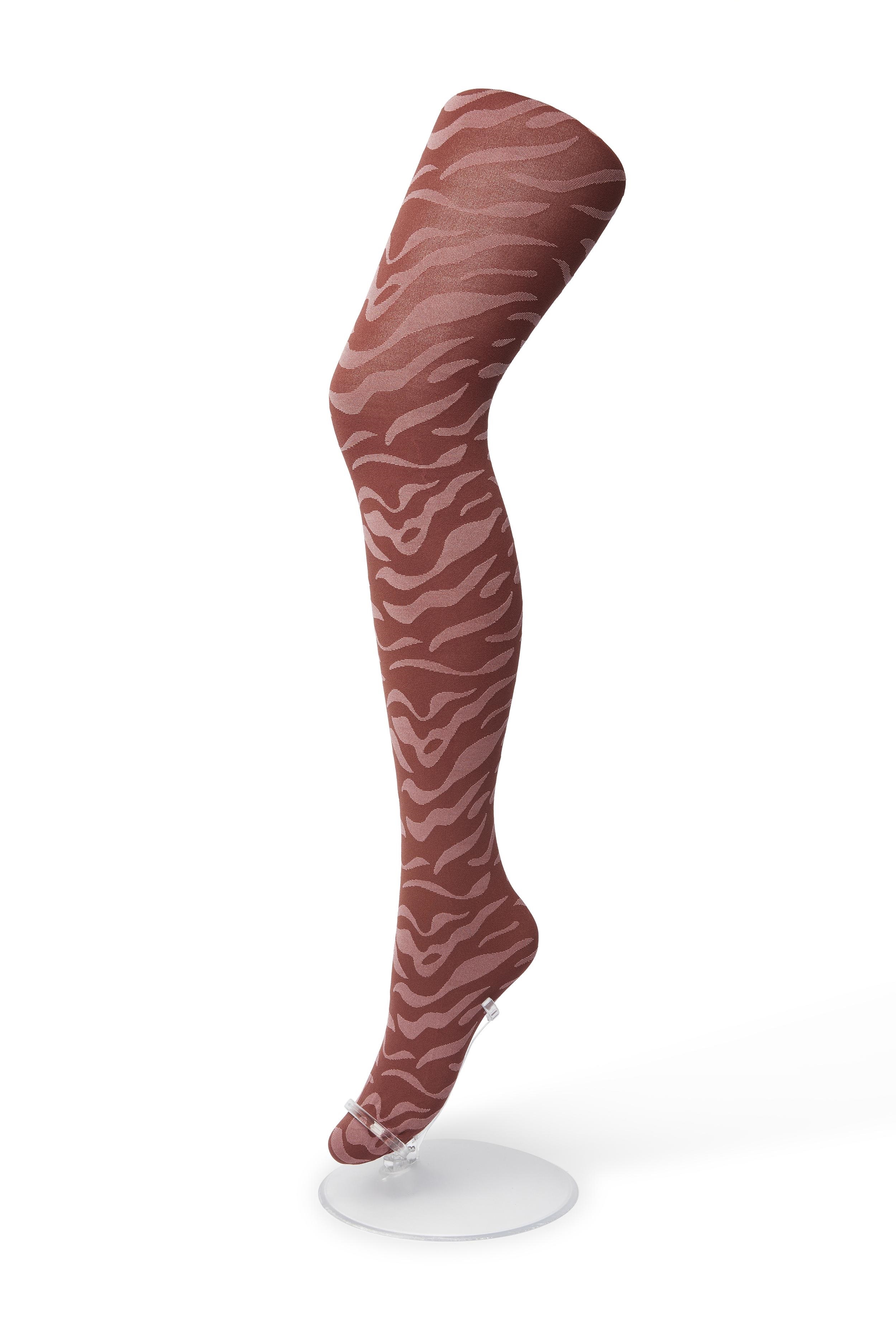 Zebra tights 100 denier Mesa rose