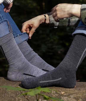 Walking Socks Merino Wool Grey melange