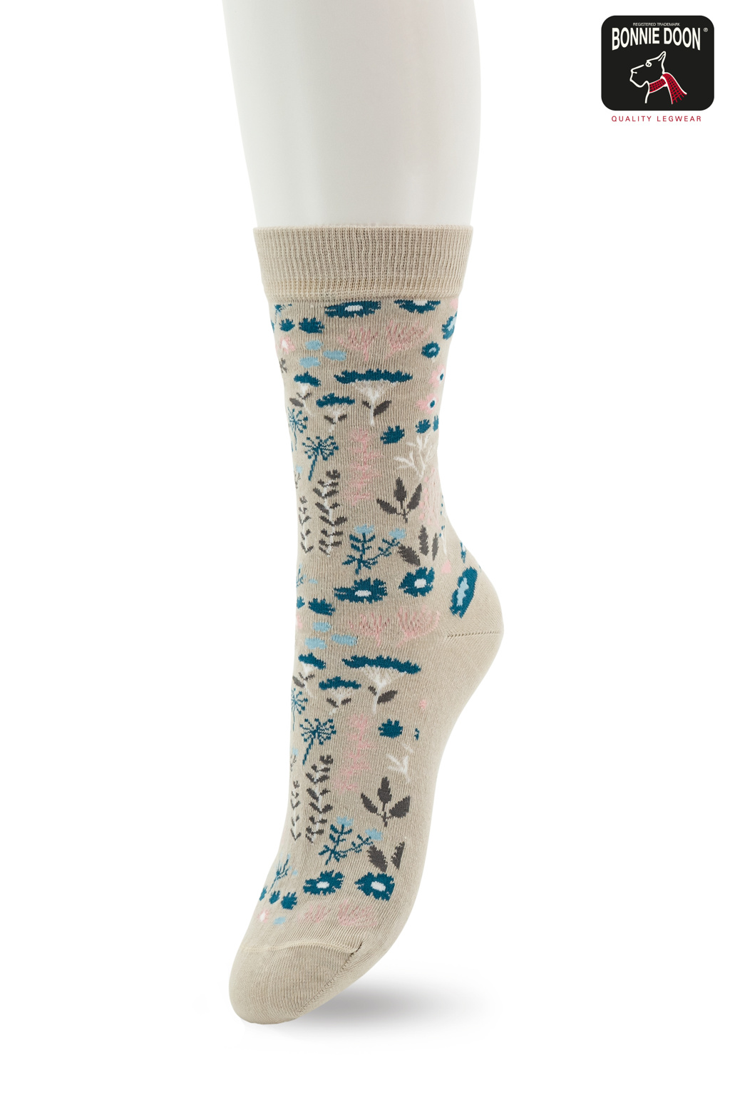 Mystic Garden Sock Silver grey