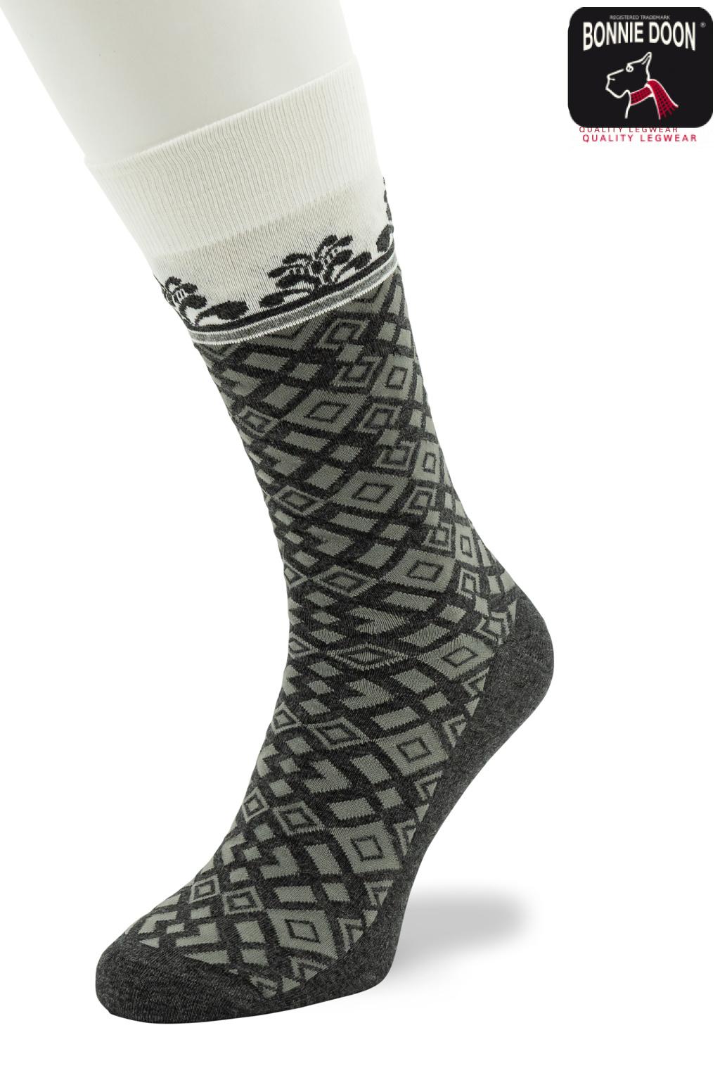 Geometric Border sock